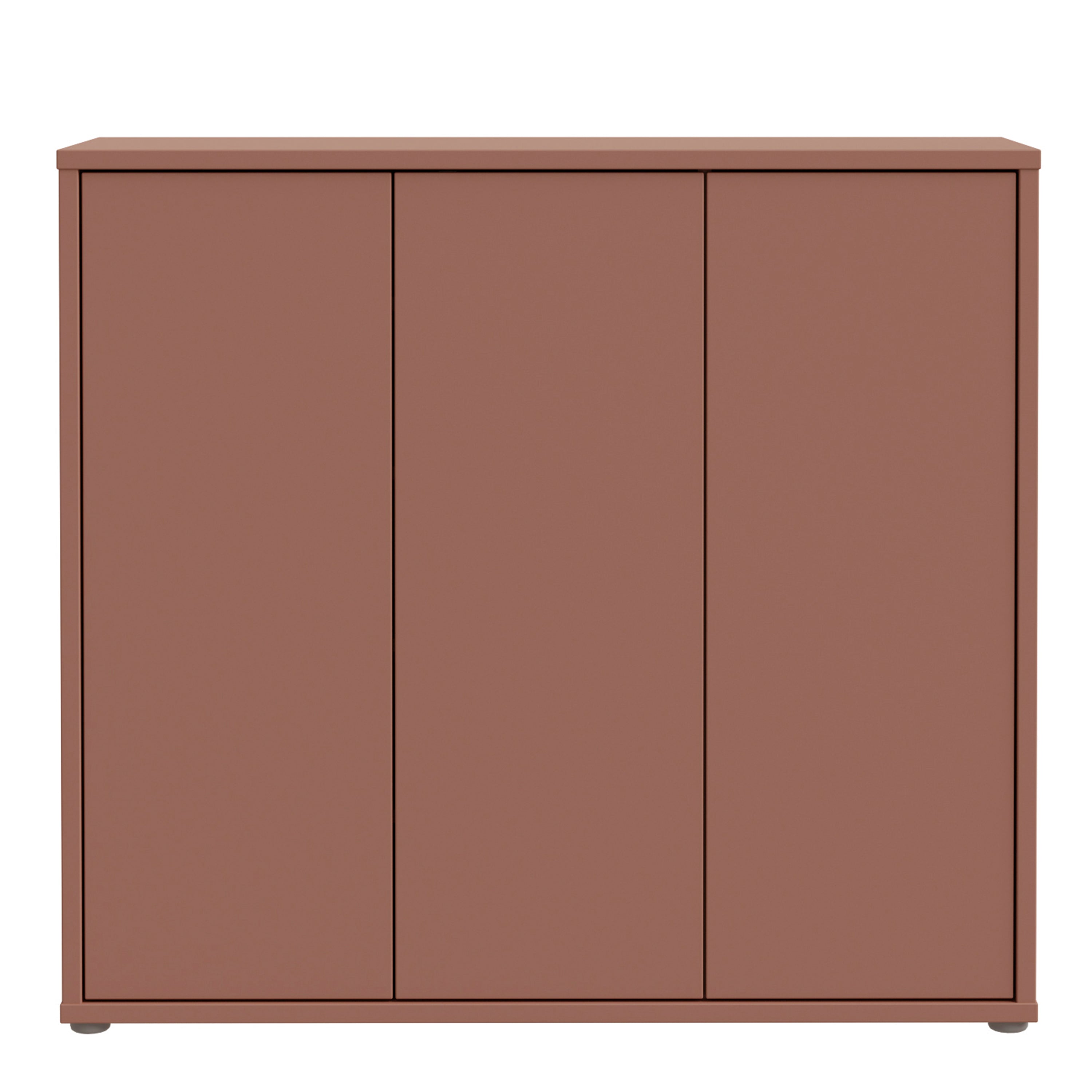 Alice Springs Shoe Cabinet with 3 Doors Push-to-Open in Terracotta