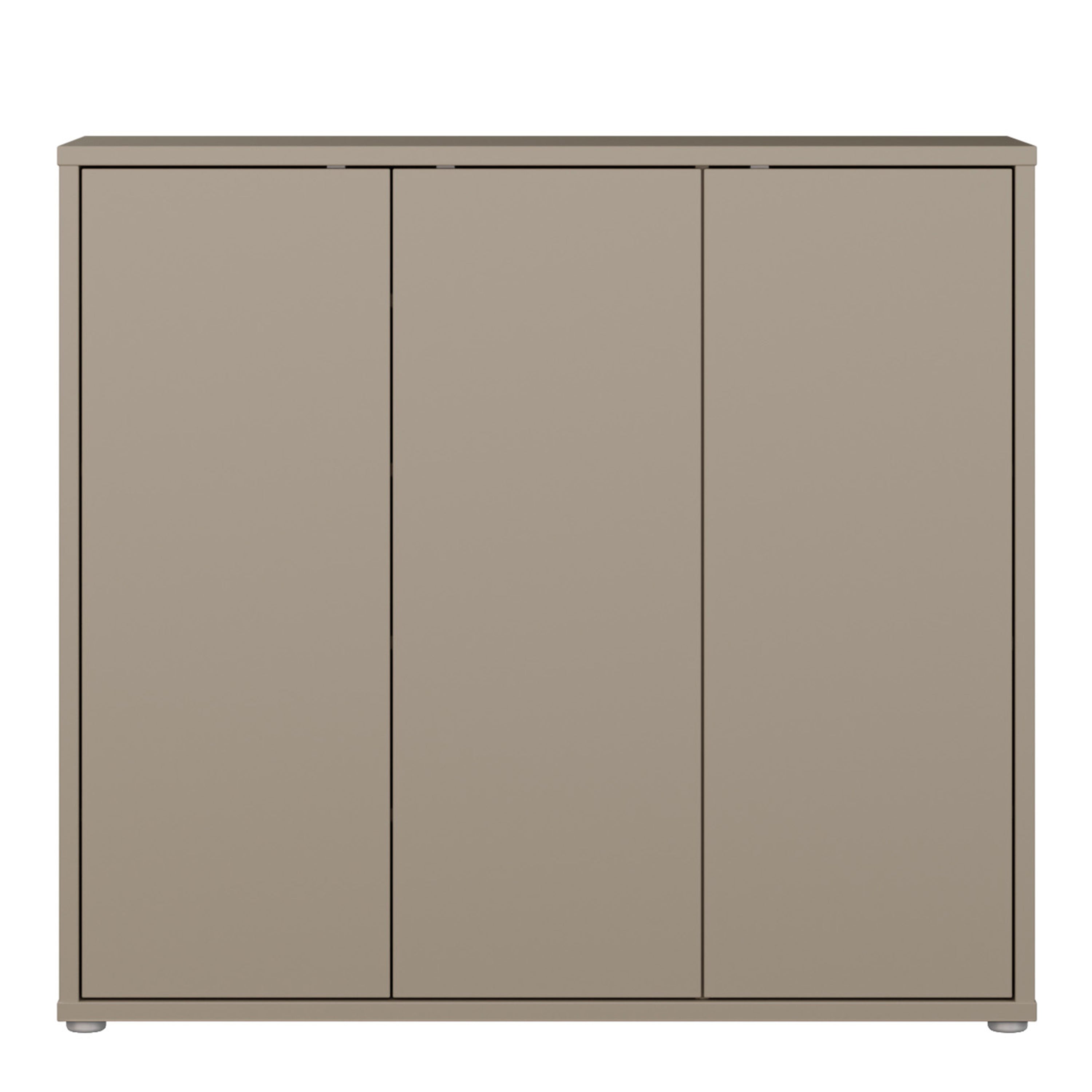 Alice Springs Shoe Cabinet with 3 Doors Push-to-Open in Taupe