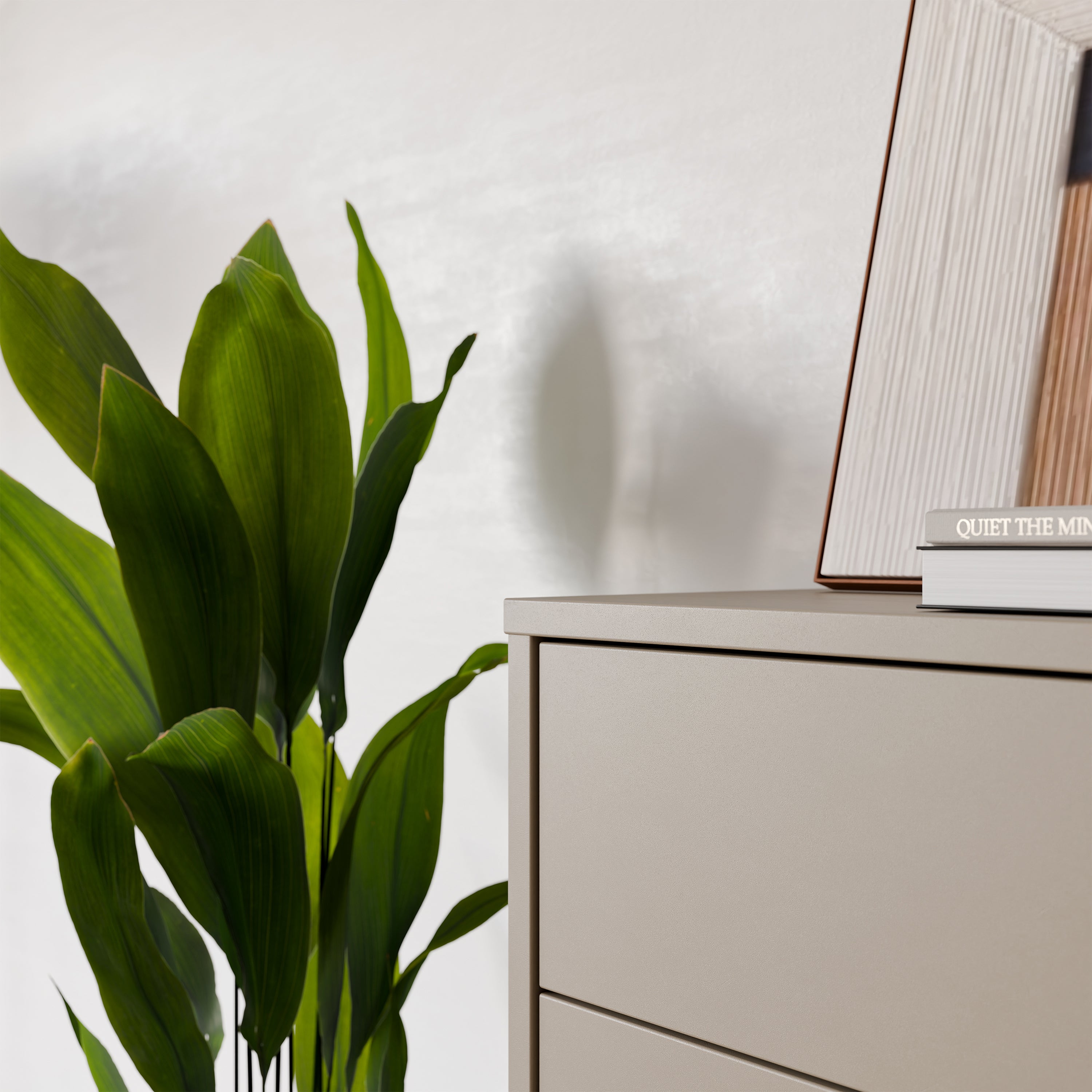 Alice Springs Shoe Cabinet with 3 Doors Push-to-Open in Taupe