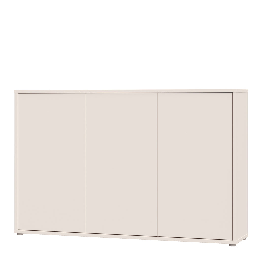 Alice Springs 3 Door Sideboard with Push-to-Open Doors in Sand