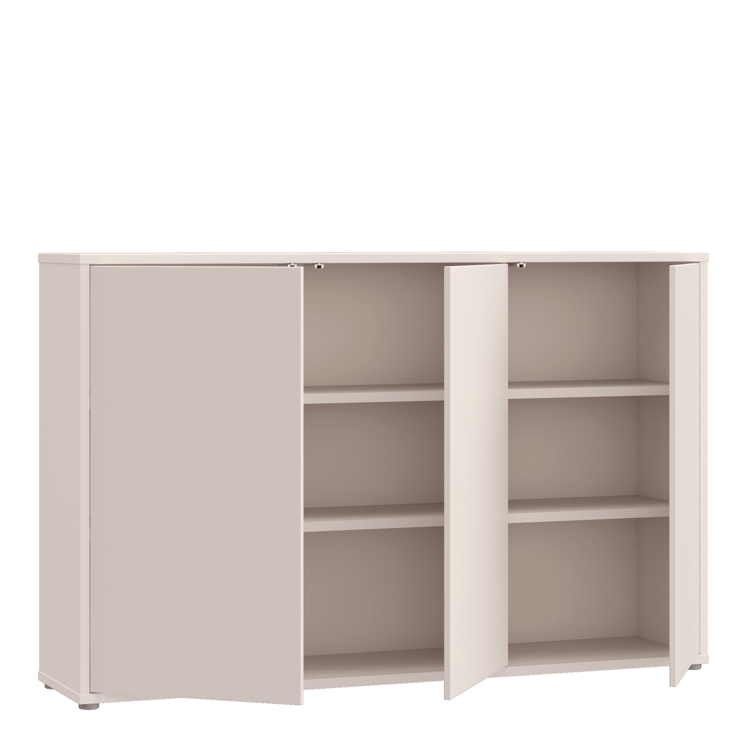 Alice Springs 3 Door Sideboard with Push-to-Open Doors in Sand