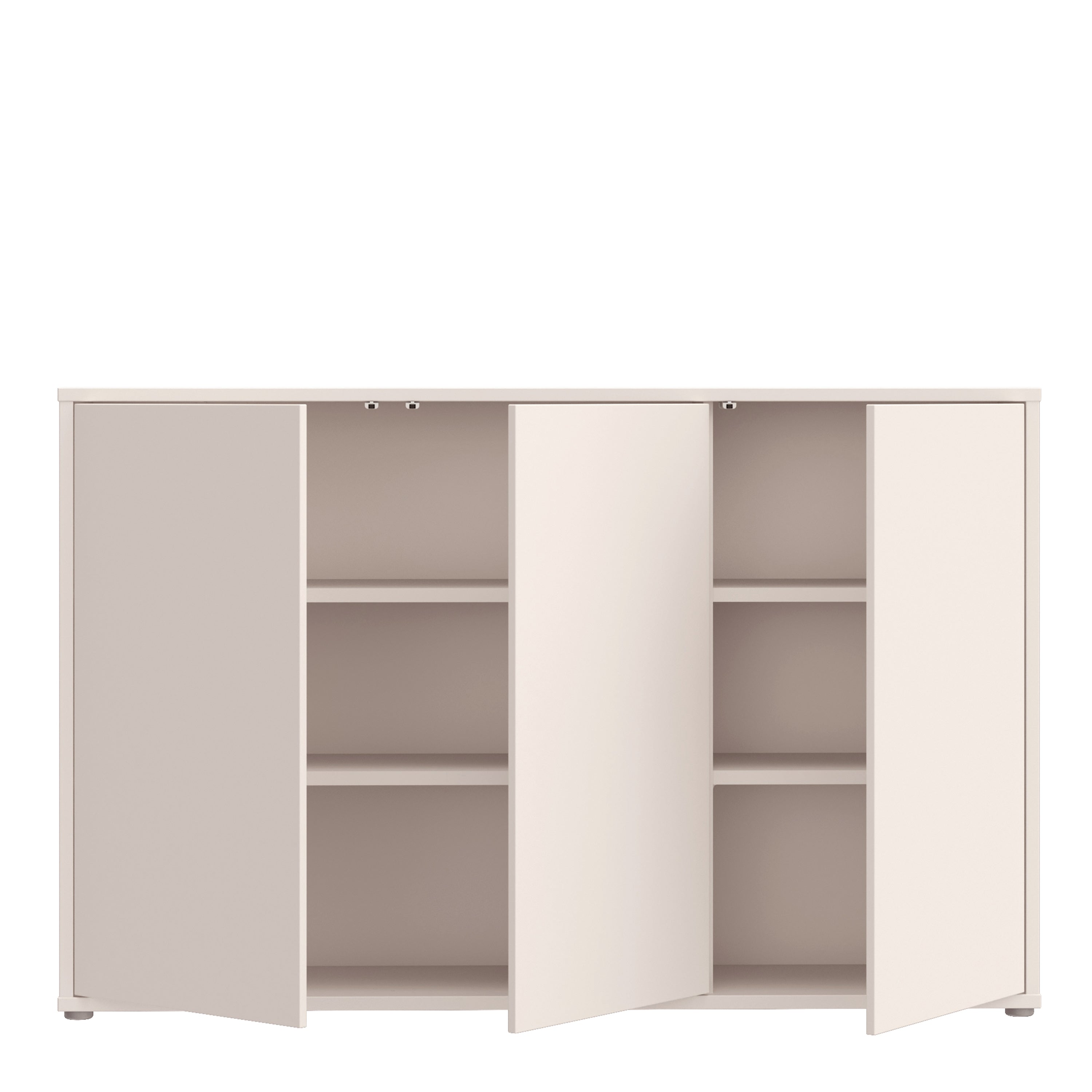 Alice Springs 3 Door Sideboard with Push-to-Open Doors in Sand