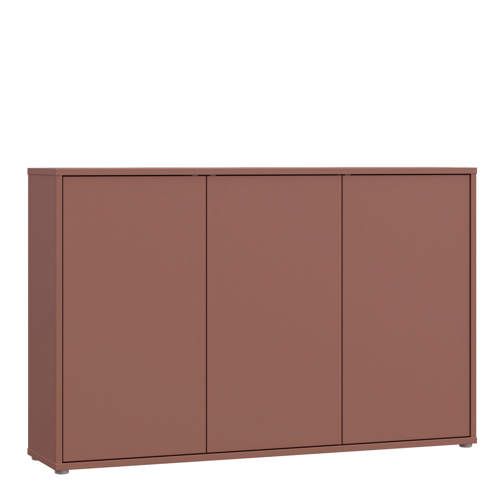 Alice Springs 3 Door Sideboard with Push-to-Open Doors in Terracotta