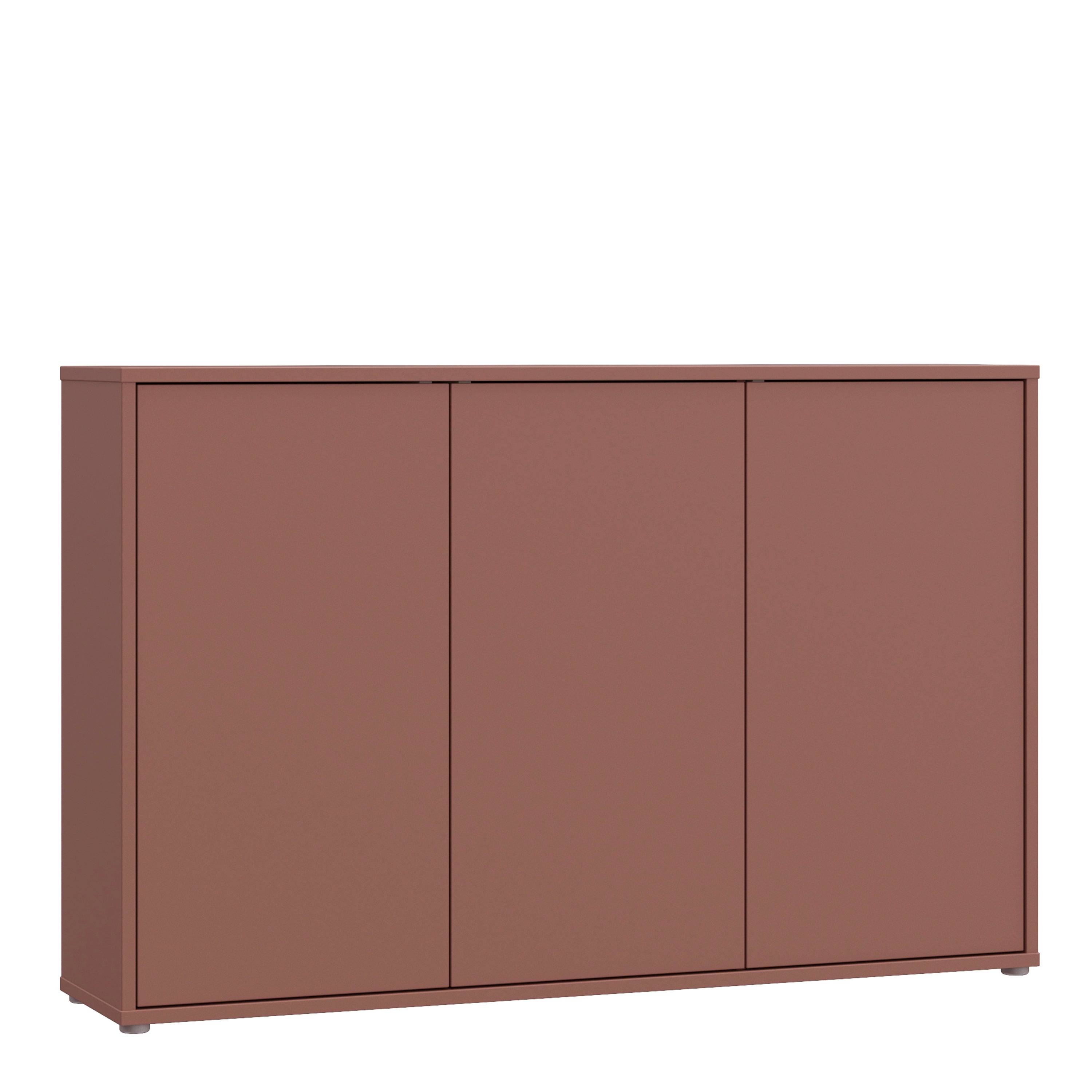 Alice Springs 3 Door Sideboard with Push-to-Open Doors in Terracotta