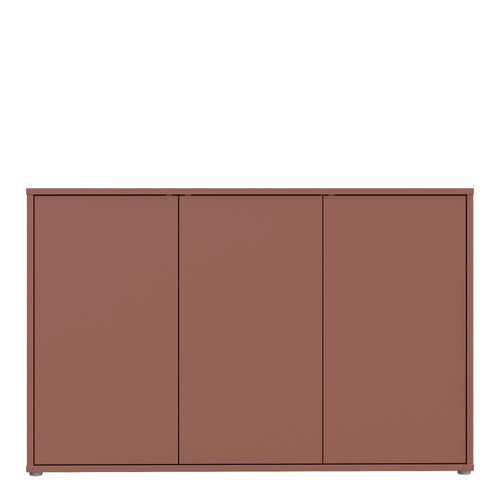 Alice Springs 3 Door Sideboard with Push-to-Open Doors in Terracotta