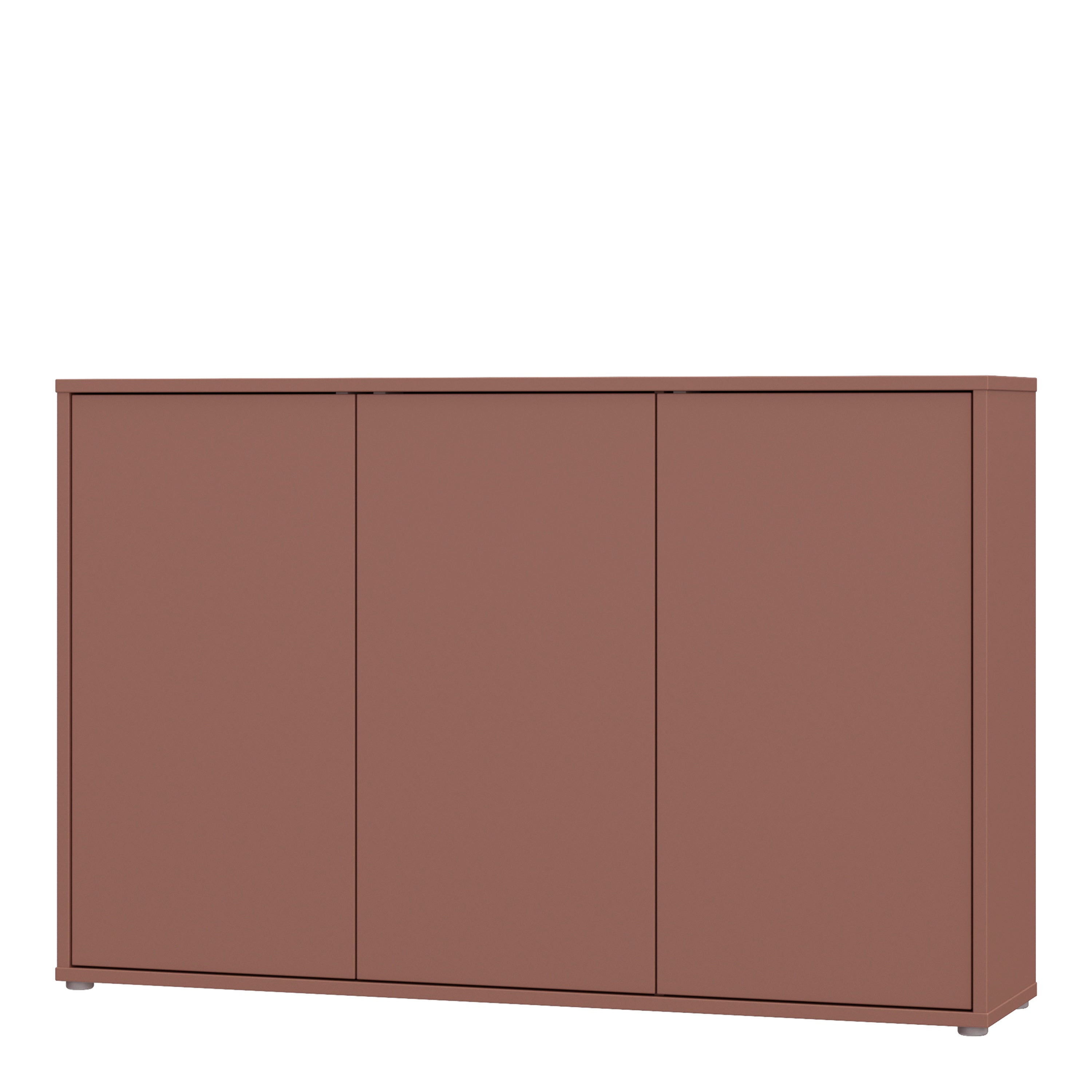 Alice Springs 3 Door Sideboard with Push-to-Open Doors in Terracotta