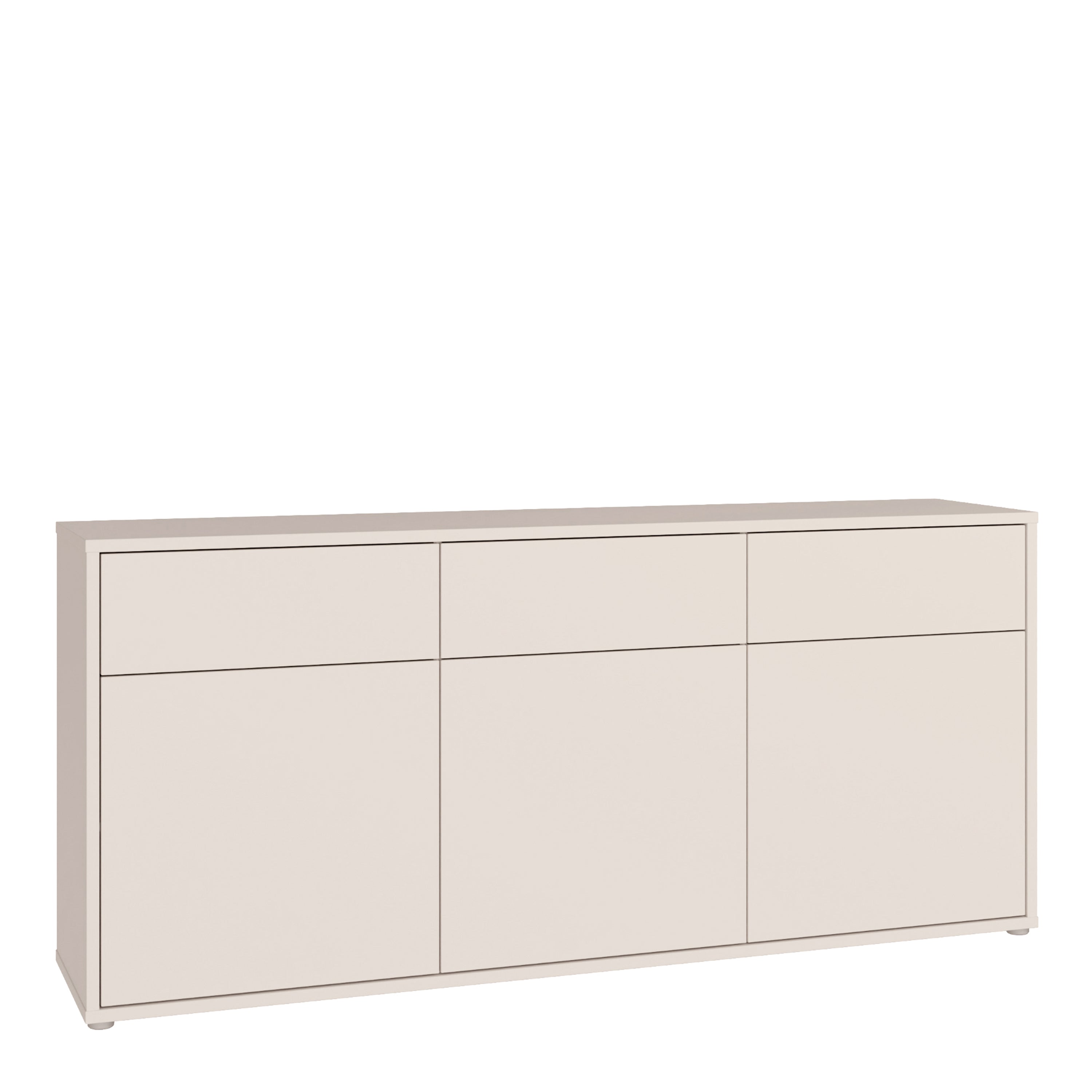 Alice Springs 3 Door 3 Drawer Sideboard with Push-to-Open Drawers in Sand