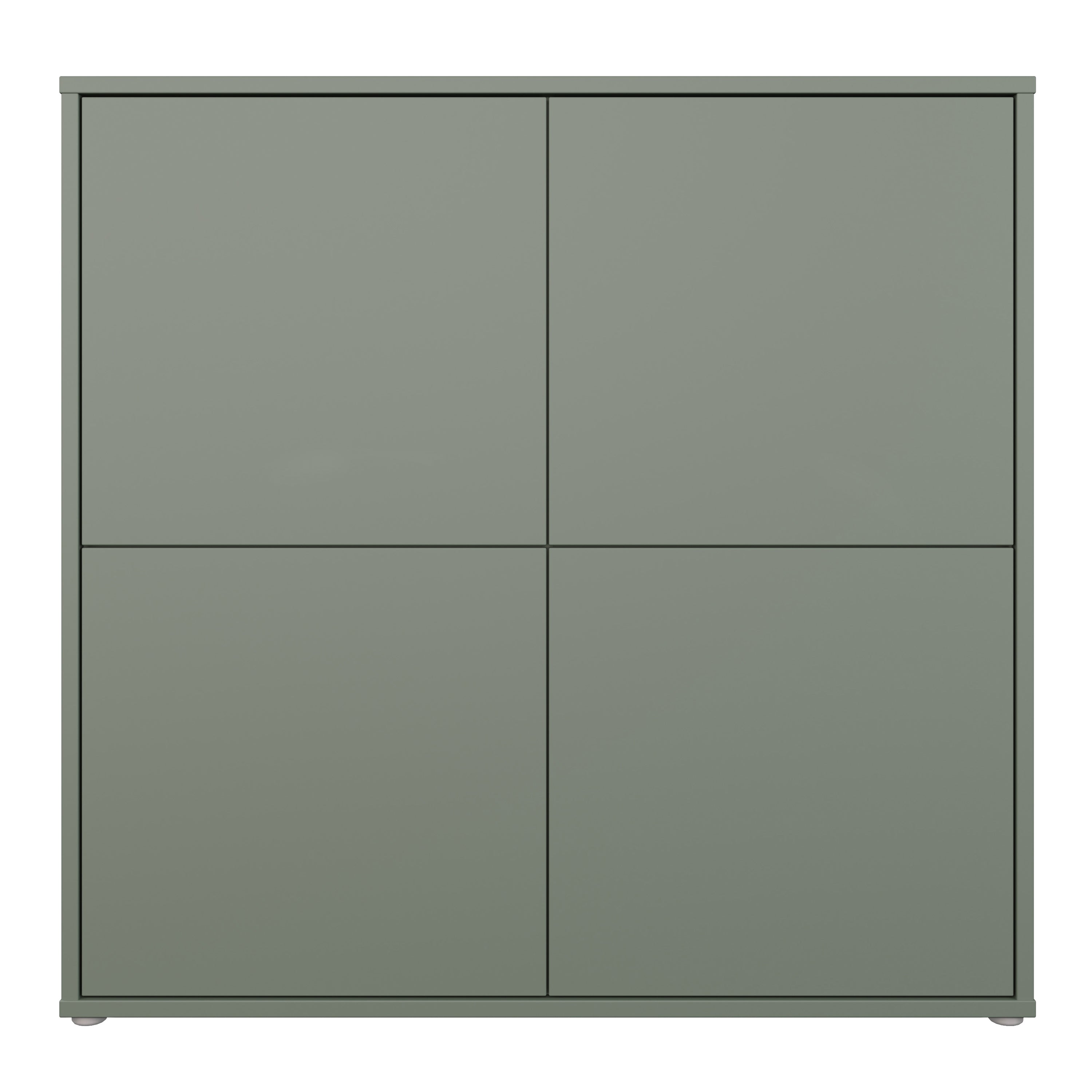 Alice Springs 4 Door Large Storage Cabinet with Push-to-Open Doors in Sage Green