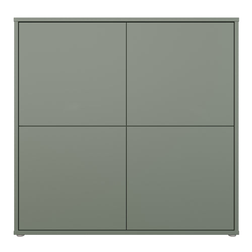 Alice Springs 4 Door Large Storage Cabinet with Push-to-Open Doors in Sage Green