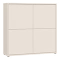 Alice Springs 4 Door Large Storage Cabinet with Push-to-Open Doors in Sand