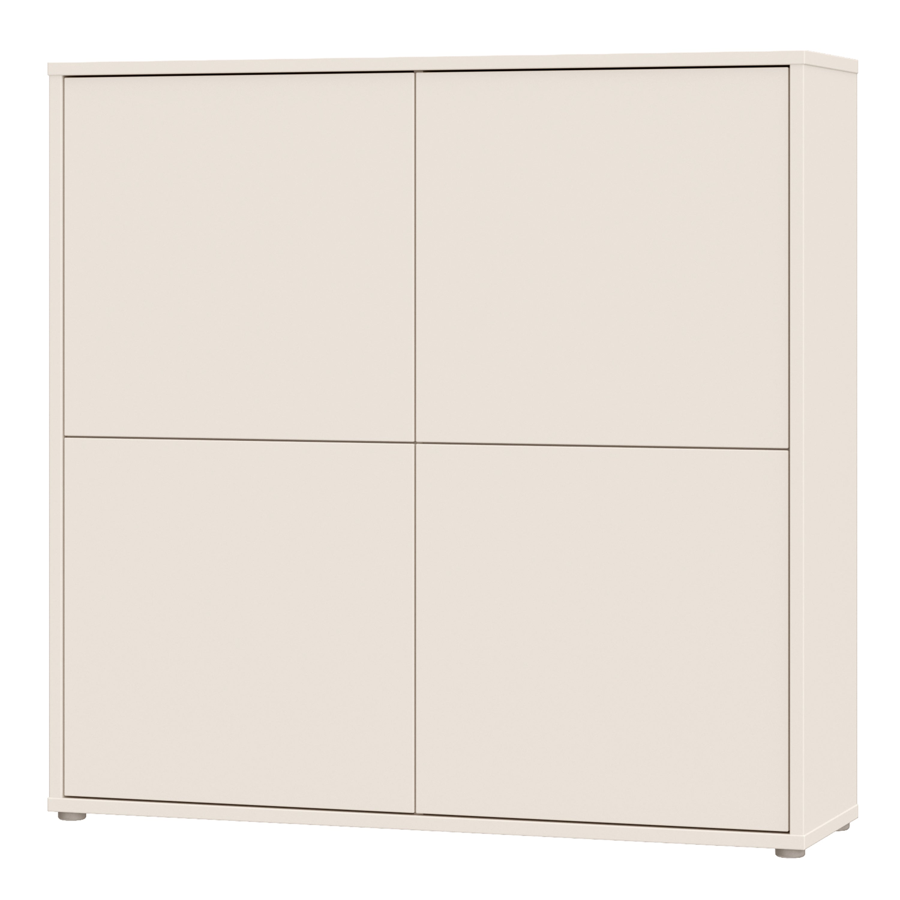 Alice Springs 4 Door Large Storage Cabinet with Push-to-Open Doors in Sand