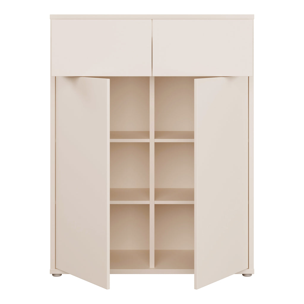 Alice Springs Storage Cabinet with 2 Doors & 2 Drawers with Push-to-Open in Sand