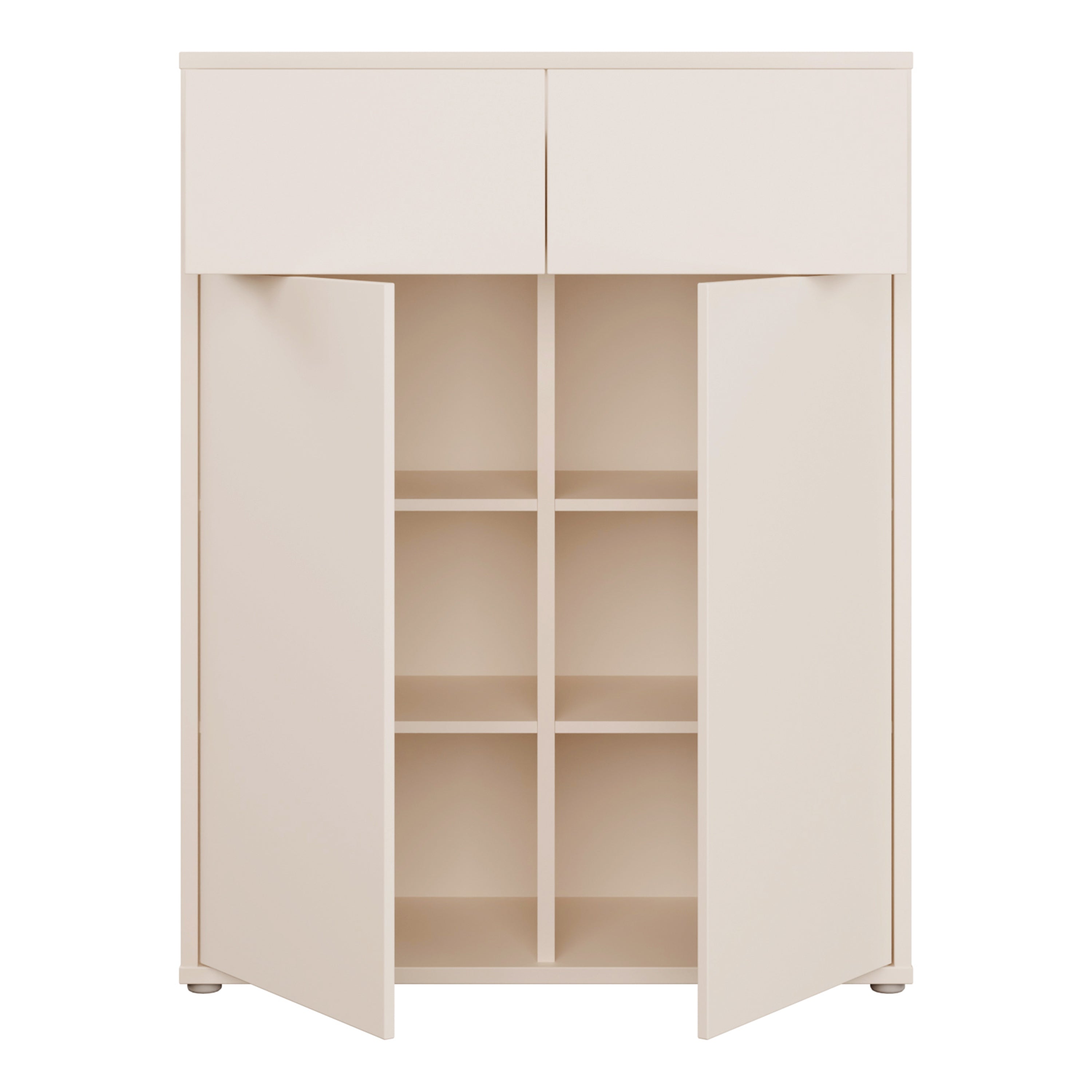 Alice Springs Storage Cabinet with 2 Doors & 2 Drawers with Push-to-Open in Sand