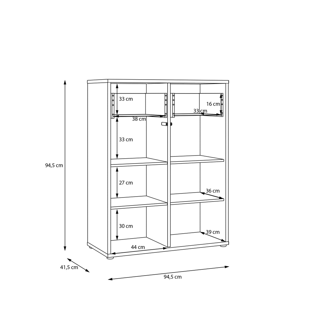 Alice Springs Storage Cabinet with 2 Doors & 2 Drawers with Push-to-Open in Sand