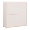 Alice Springs 4 Door Storage Cabinet with Push-to-Open Doors in Sand