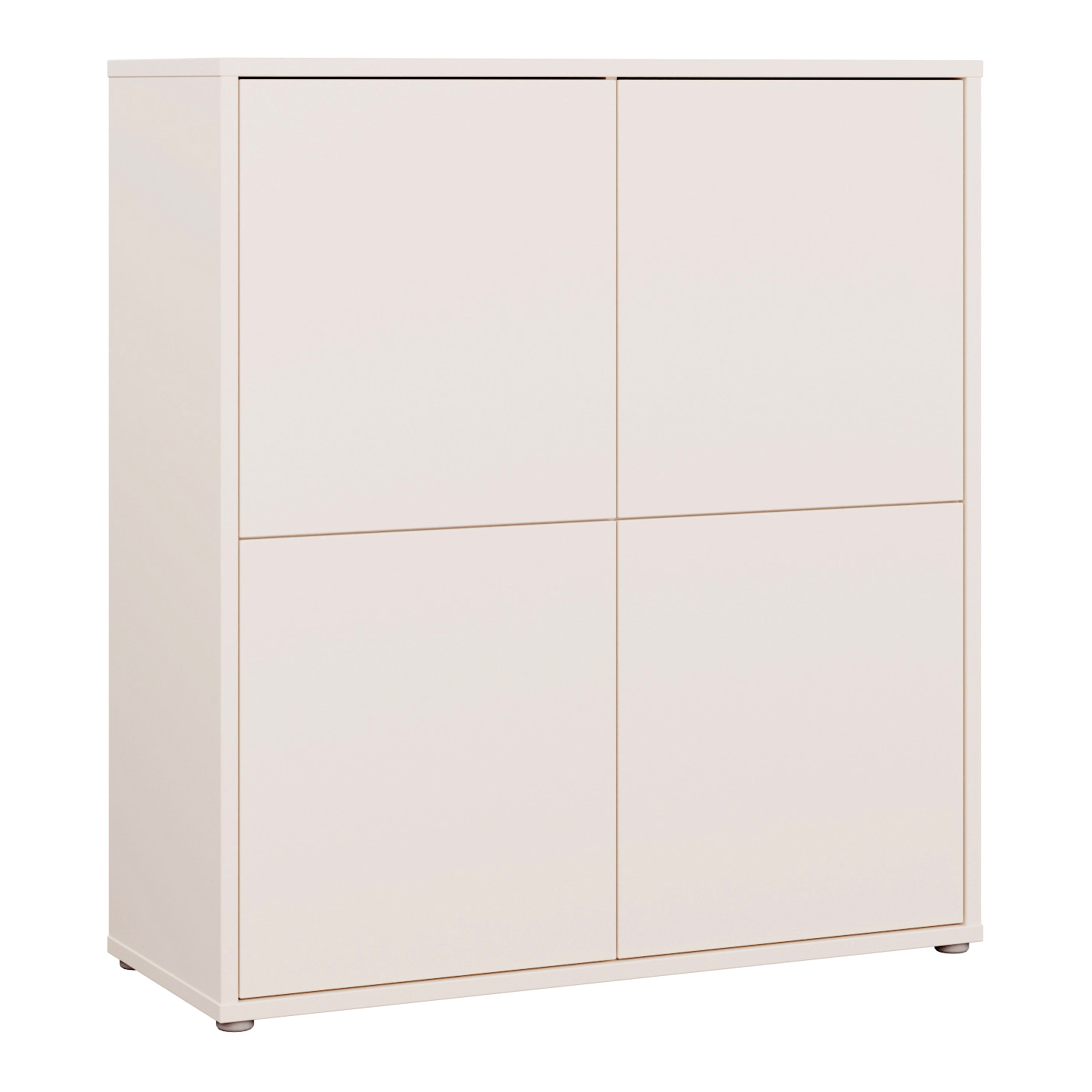 Alice Springs 4 Door Storage Cabinet with Push-to-Open Doors in Sand