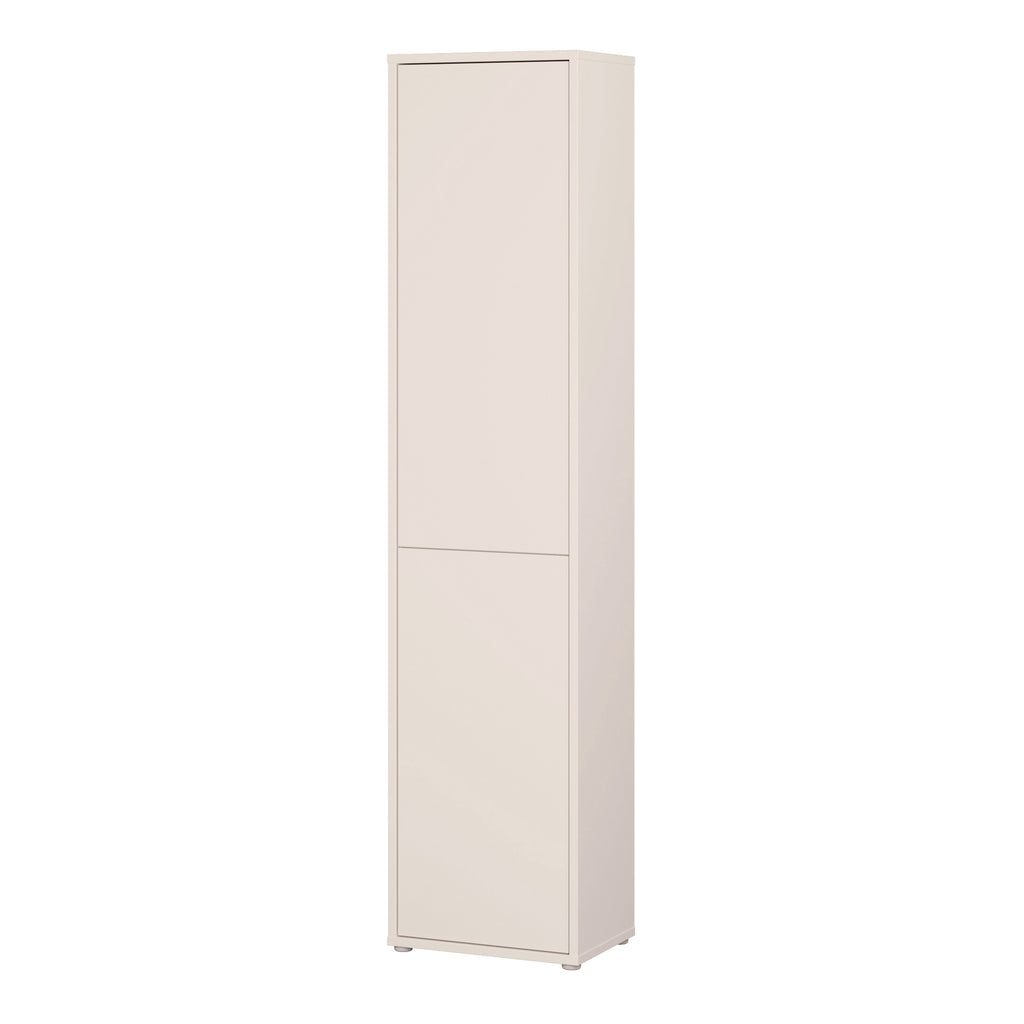 Alice Springs Narrow Tall Cupboard with 2 Push-to-Open Doors in Sand