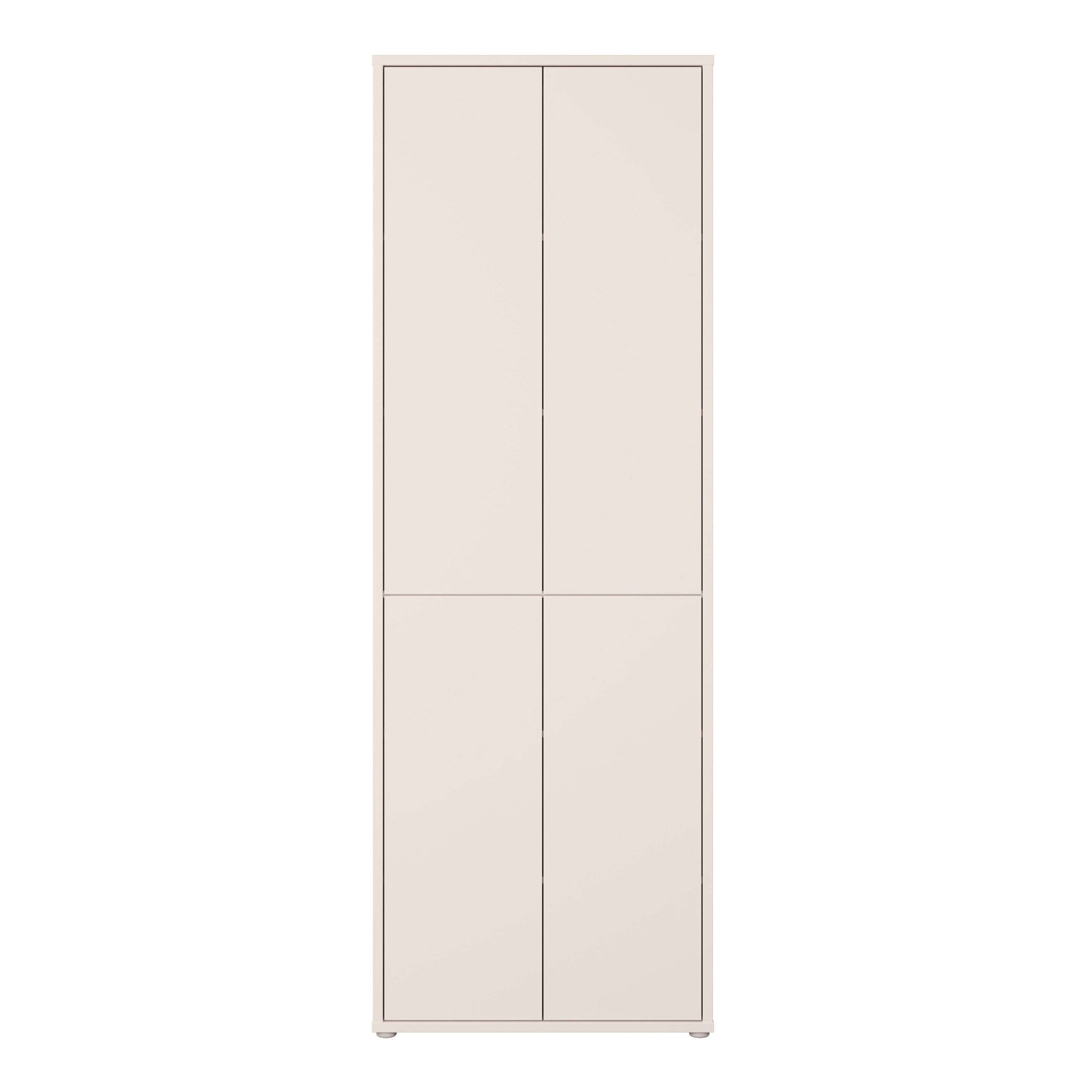 Alice Springs 4 Door Tall Storage Cabinet with Push-to-Open Doors in Sand