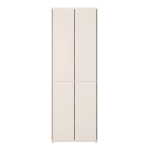 Alice Springs 4 Door Tall Storage Cabinet with Push-to-Open Doors in Sand