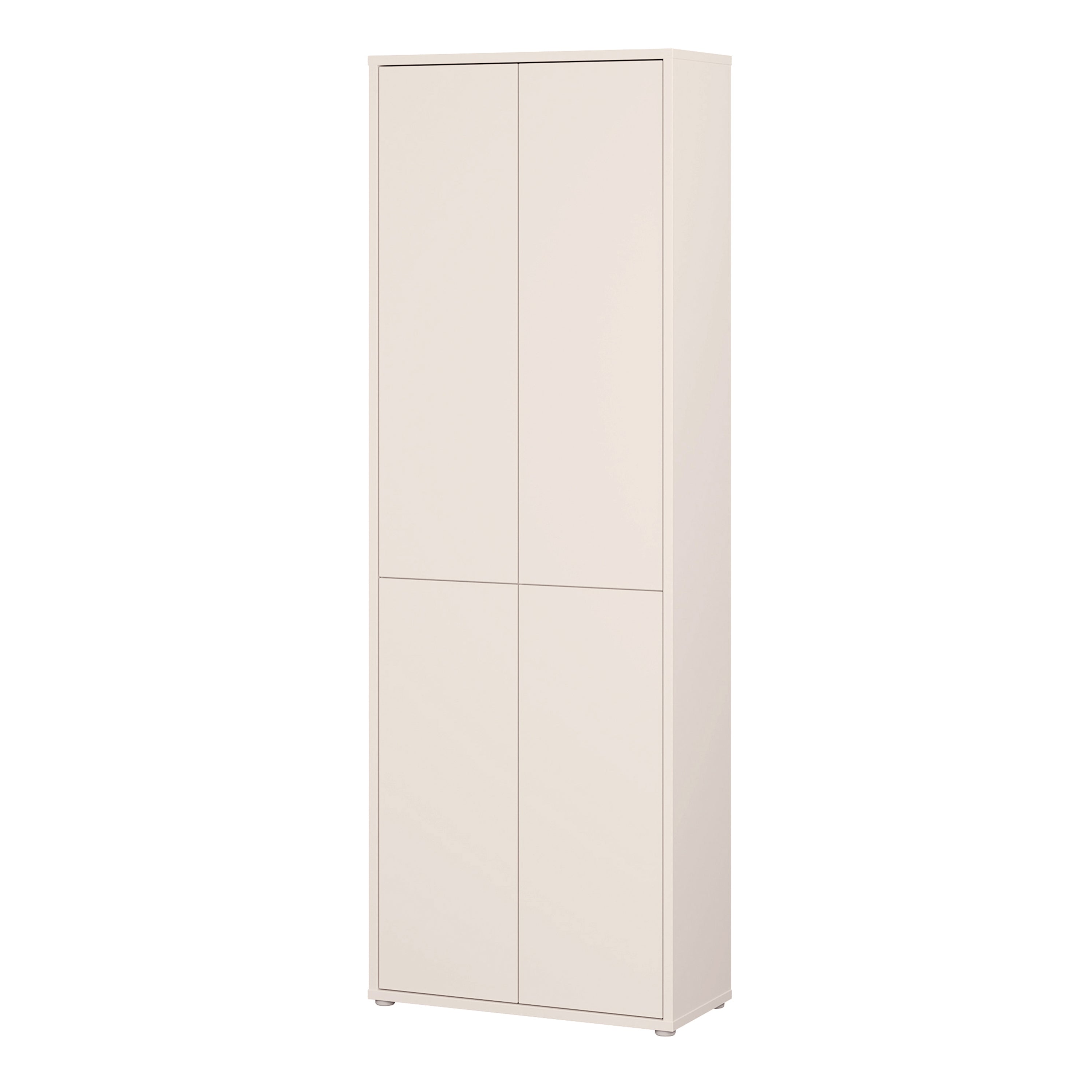 Alice Springs 4 Door Tall Storage Cabinet with Push-to-Open Doors in Sand