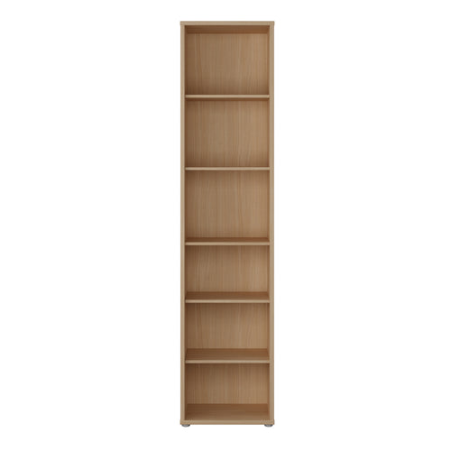 Alice Springs Tall Narrow Bookcase with 5 Shelves in Elegancia Oak