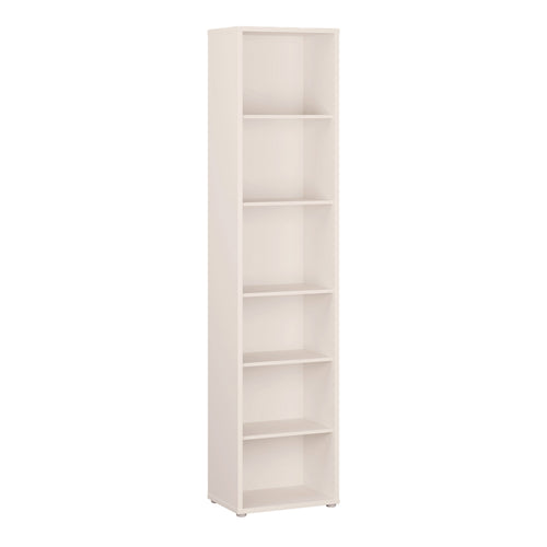 Alice Springs Tall Narrow Bookcase with 5 Shelves in Soft Neutral