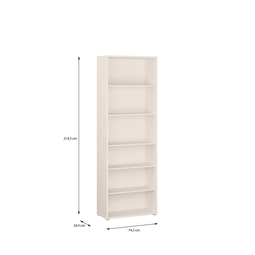 Alice Springs Tall Wide Bookcase with 5 Shelves in Sand