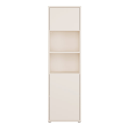 Alice Springs Tall Storage Cabinet with 2 Push-to-Open Doors & 1 Shelf in Sand