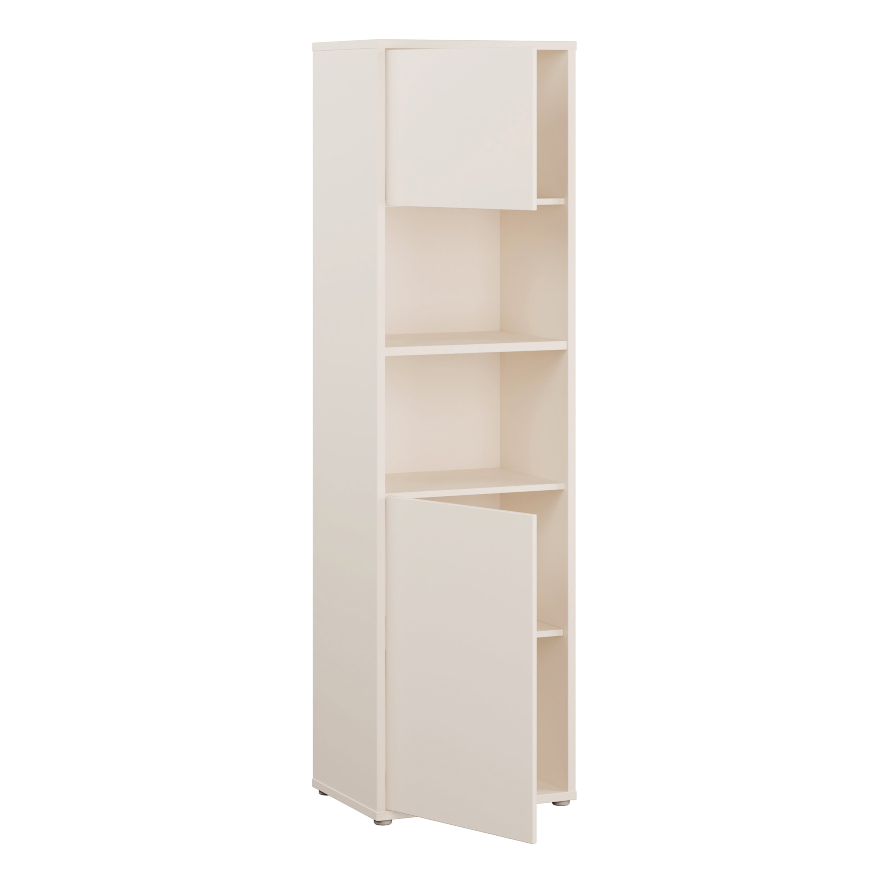 Alice Springs Tall Storage Cabinet with 2 Push-to-Open Doors & 1 Shelf in Sand