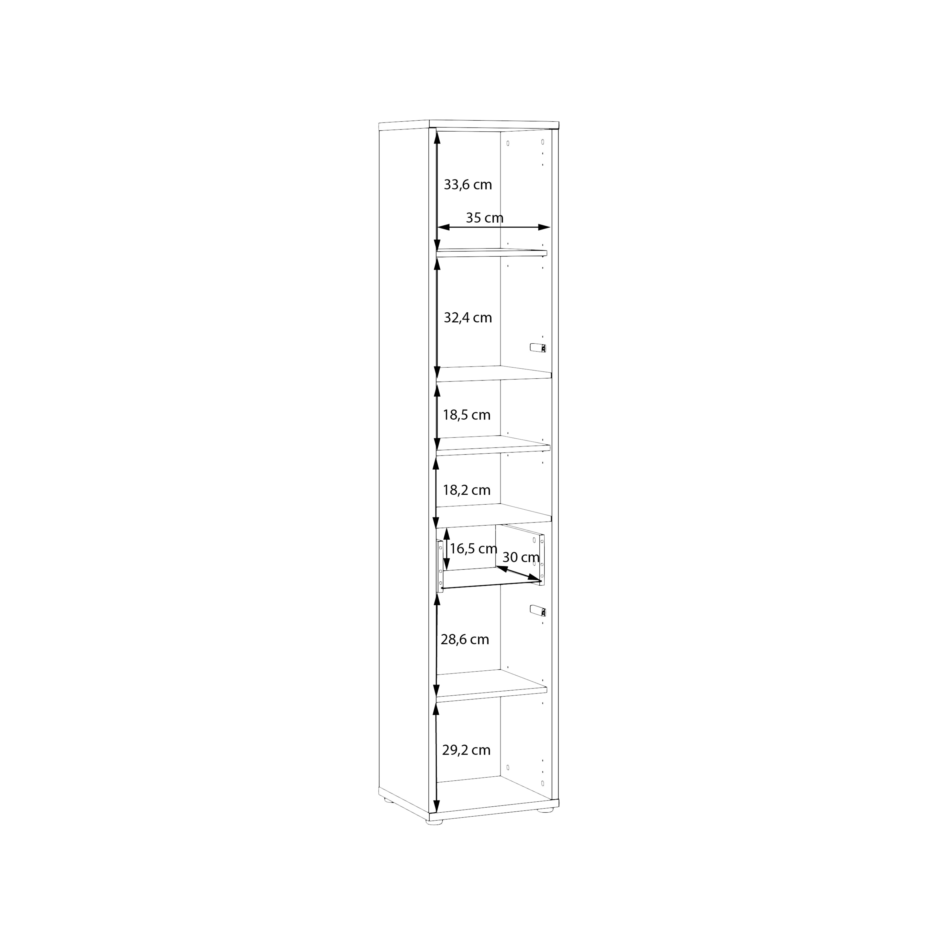 Alice Springs Tall Narrow Bathroom Storage Cabinet with 2 Doors Push-to-Open & 1 Drawer Push-to-Open in Taupe