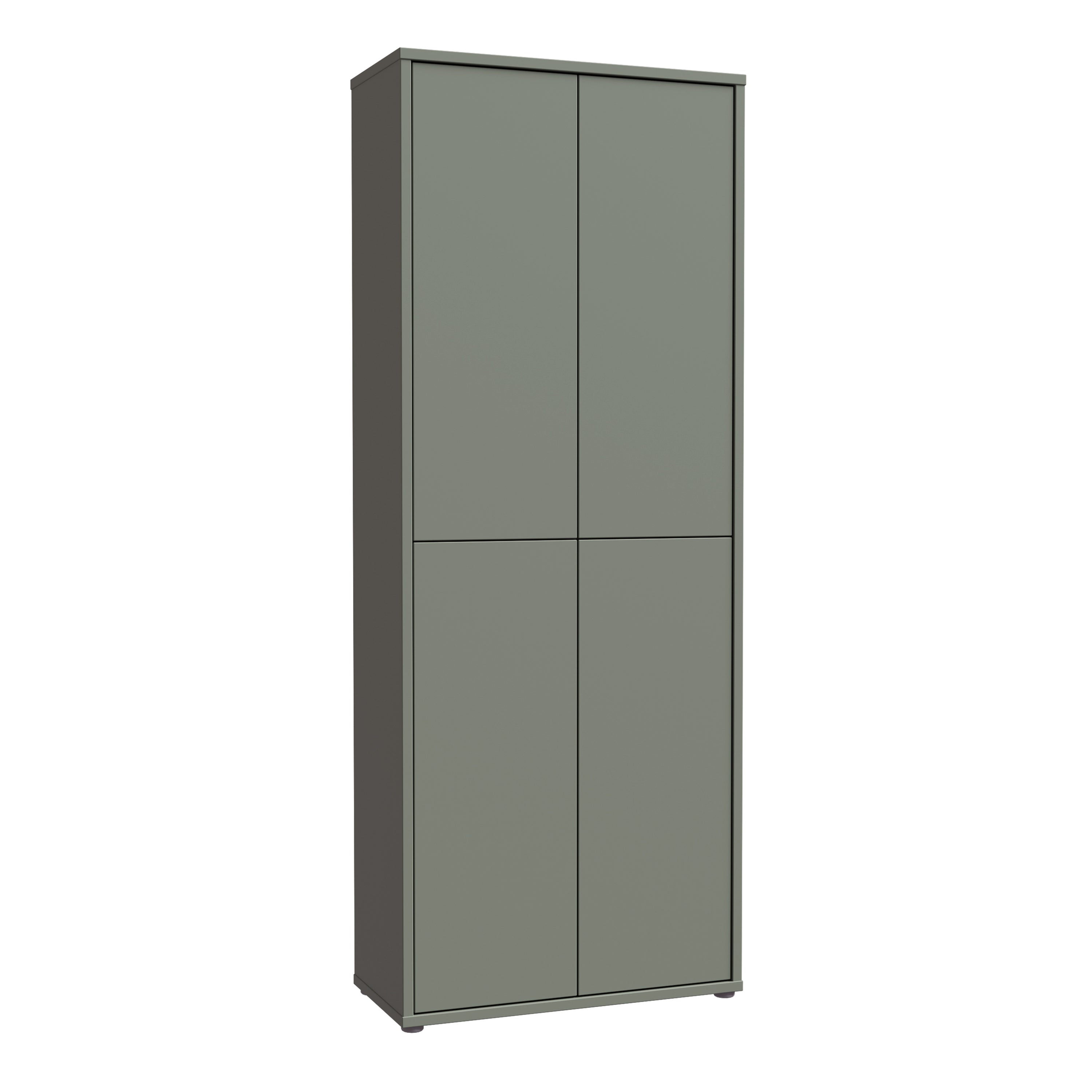 Alice Springs Tall Shoe Cabinet with 4 Doors Push-to-Open in Sage Green