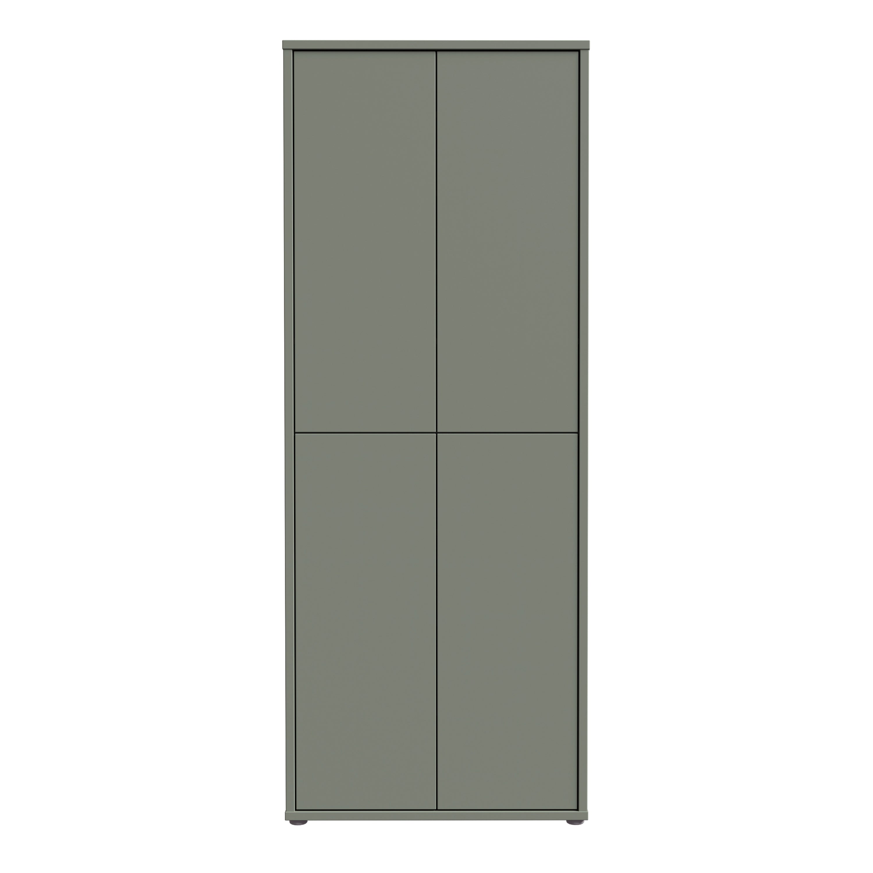 Alice Springs Tall Shoe Cabinet with 4 Doors Push-to-Open in Sage Green