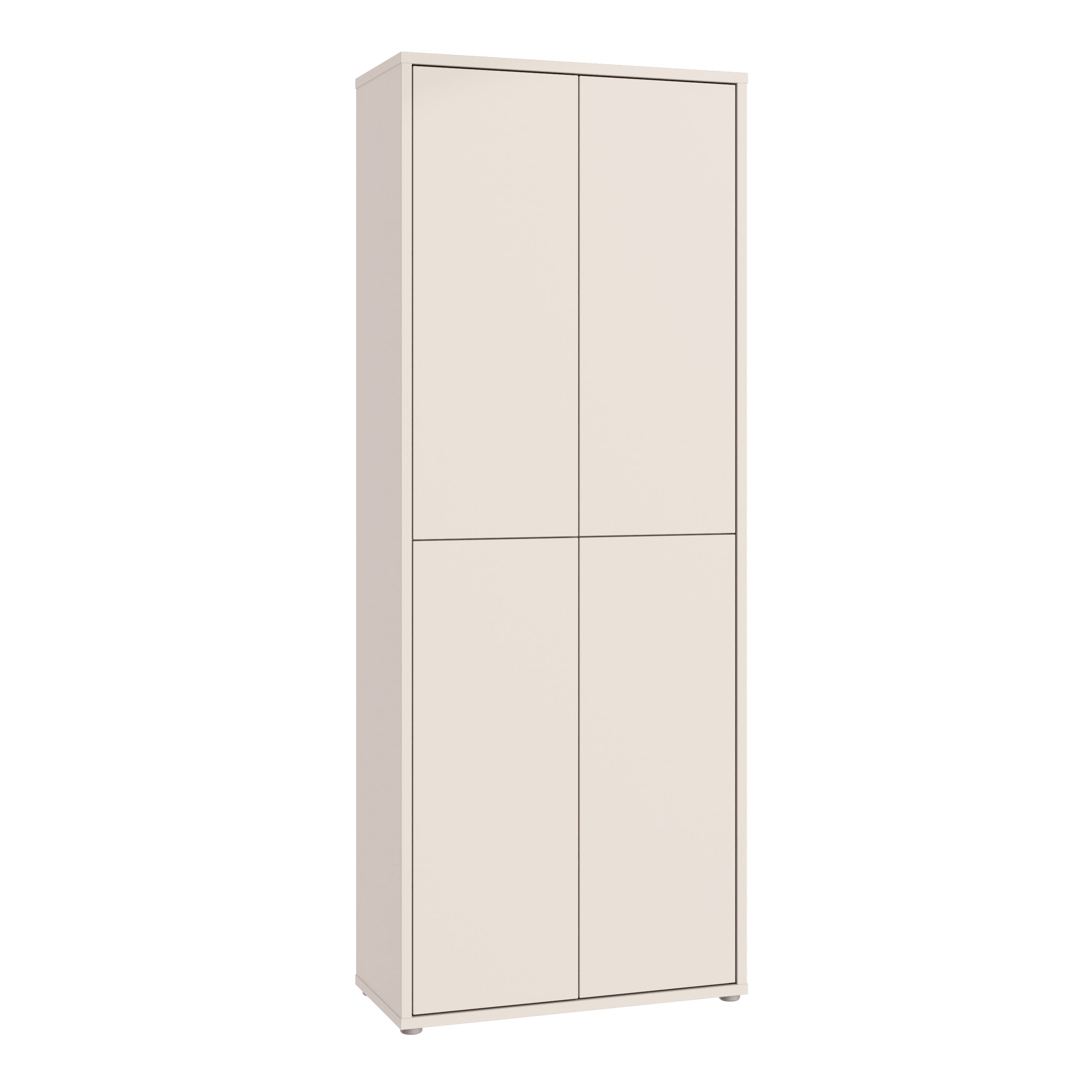Alice Springs Tall Shoe Cabinet with 4 Doors Push-to-Open in Sand