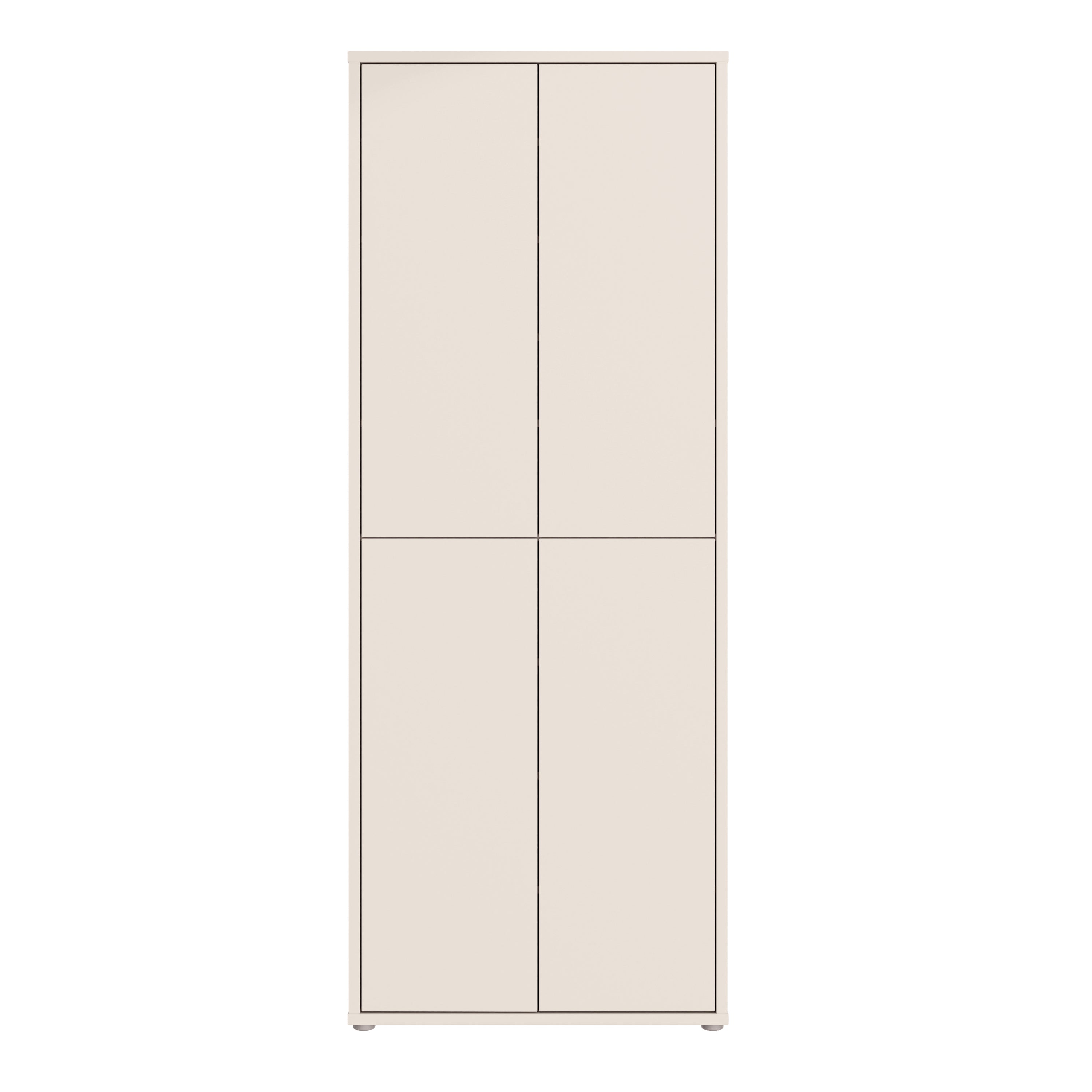 Alice Springs Tall Shoe Cabinet with 4 Doors Push-to-Open in Sand