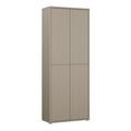 Alice Springs Tall Shoe Cabinet with 4 Doors Push-to-Open in Taupe