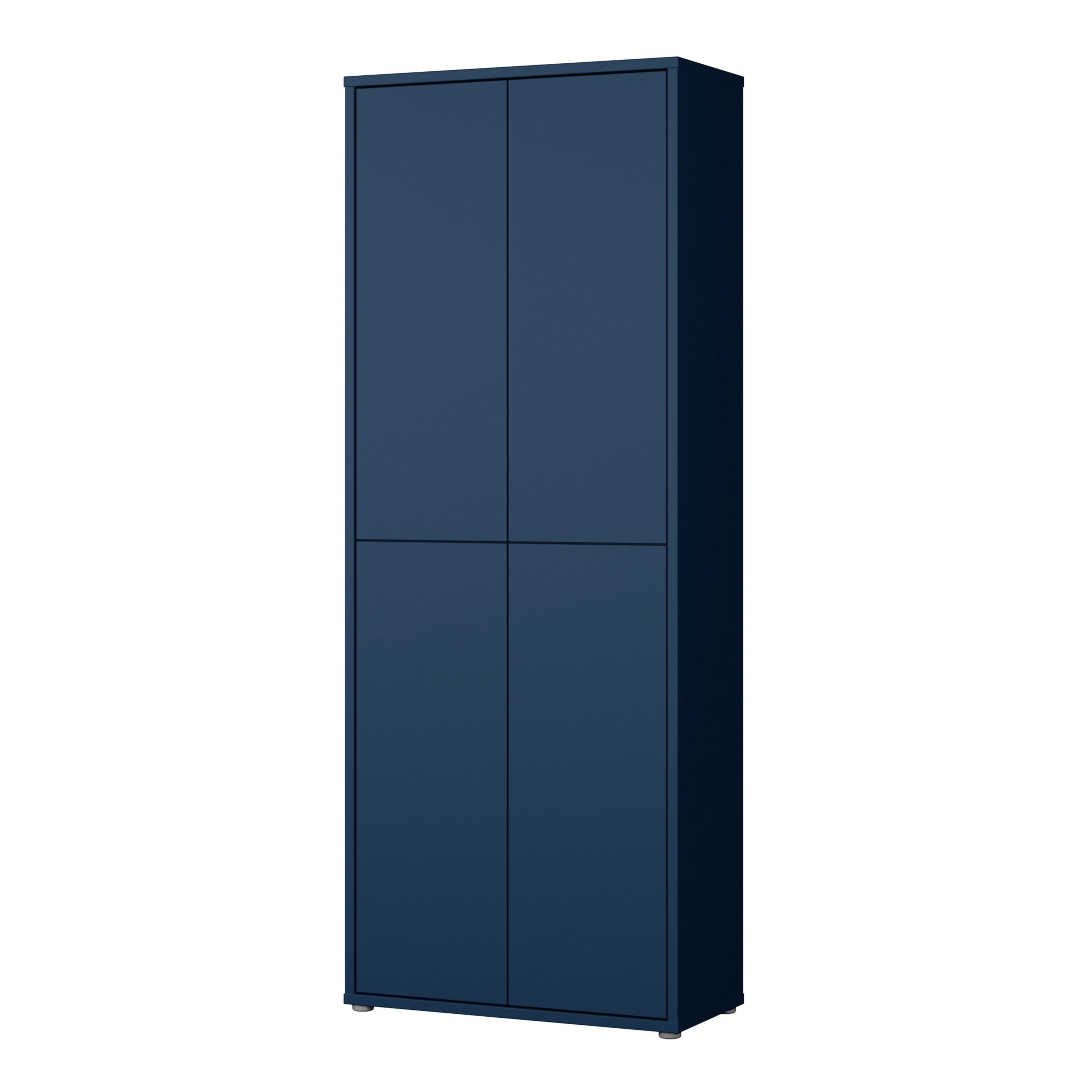 Alice Springs Tall Shoe Cabinet with 4 Doors Push-to-Open in Night Blue