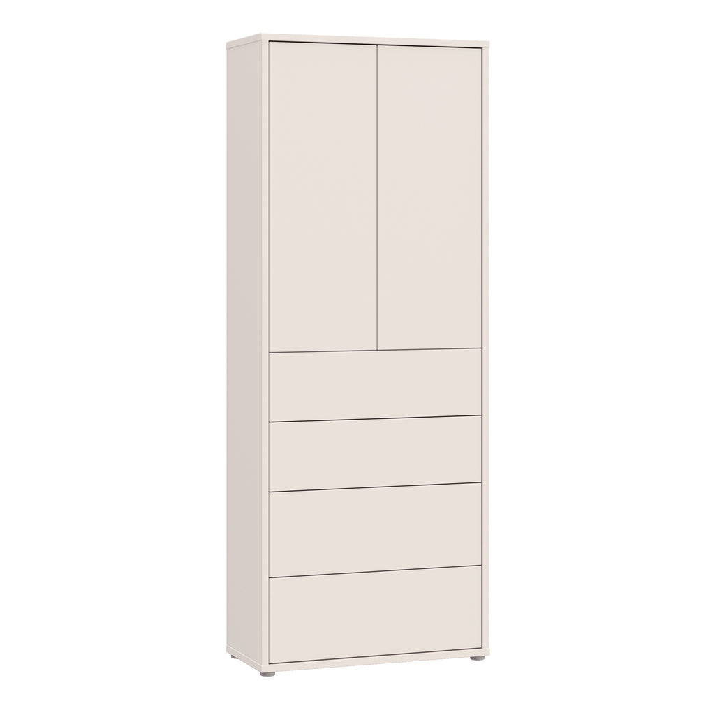 Alice Springs Tall Storage Cabinet with Push-to-Open Doors & 4 Drawers in Sand