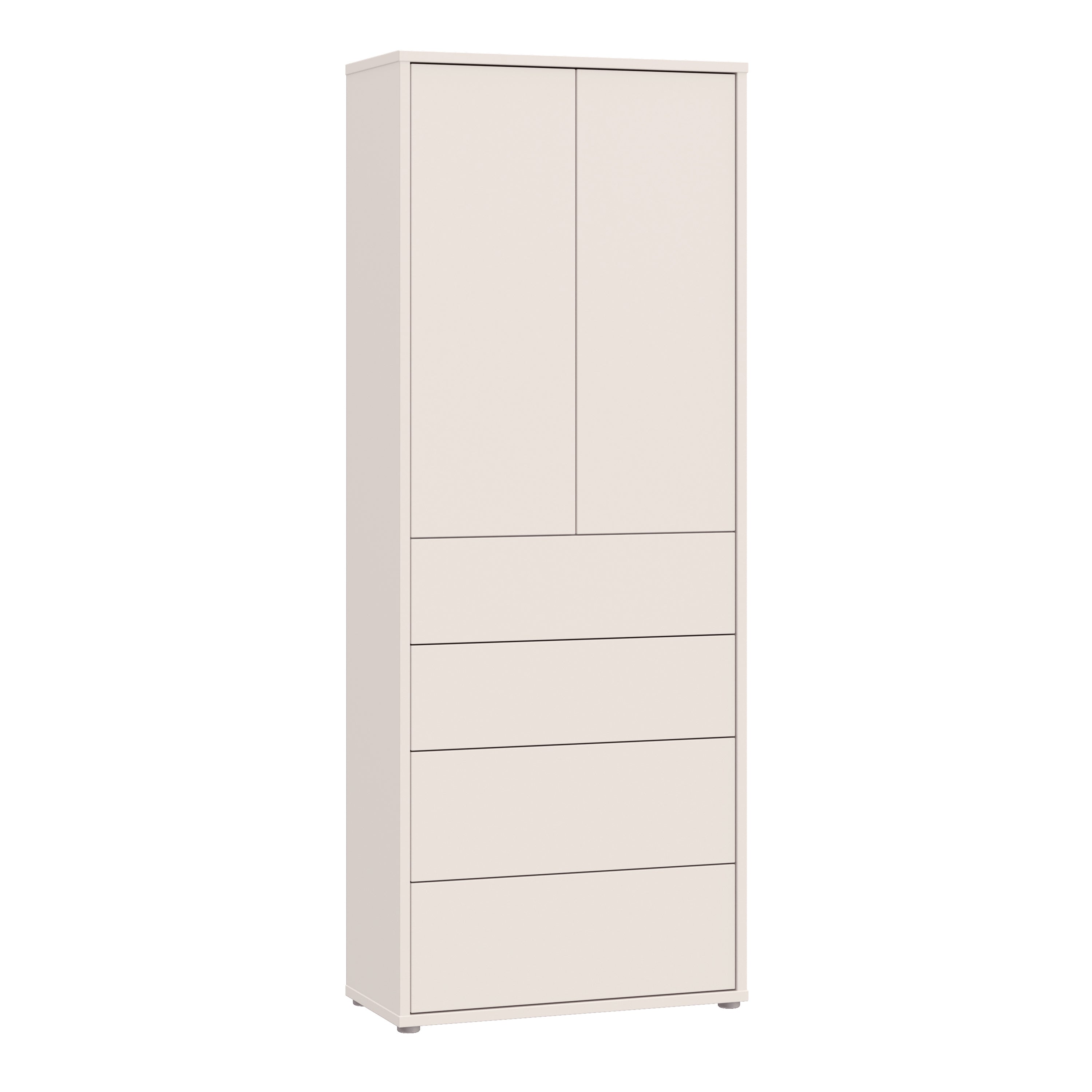 Alice Springs Tall Storage Cabinet with Push-to-Open Doors & 4 Drawers in Sand
