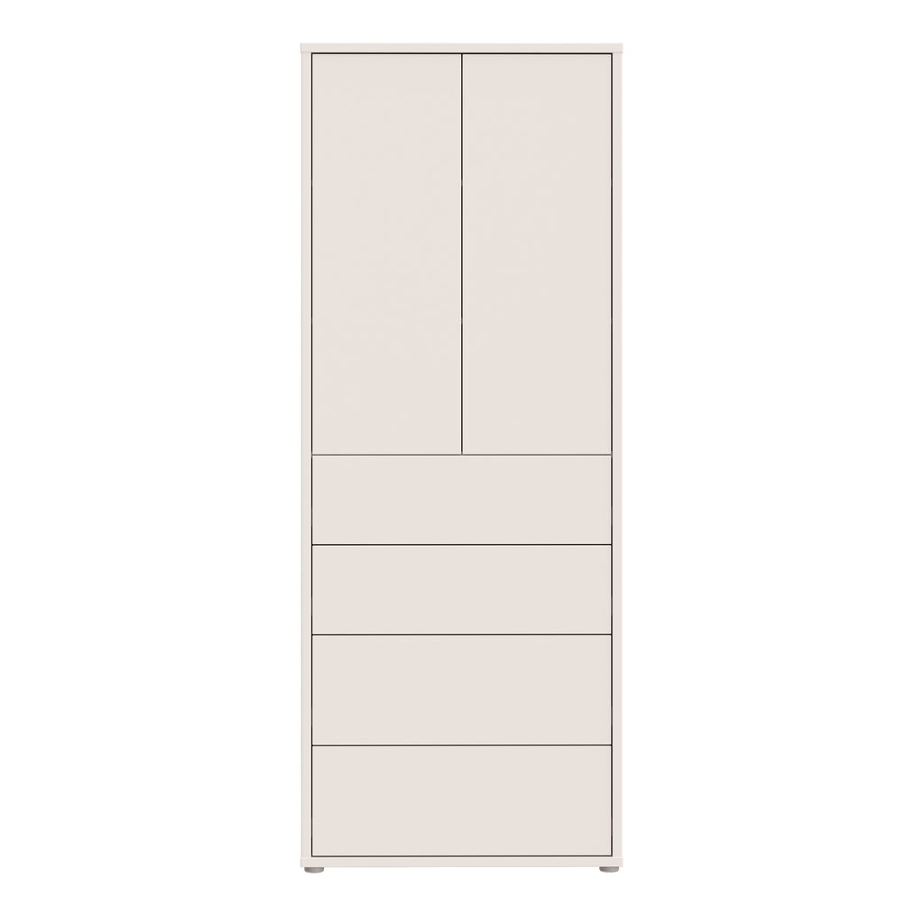 Alice Springs Tall Storage Cabinet with Push-to-Open Doors & 4 Drawers in Sand