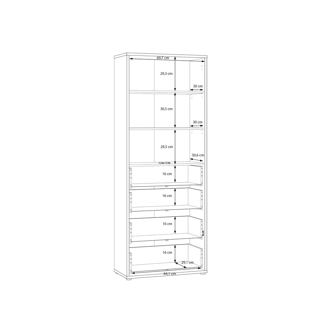 Alice Springs Tall Storage Cabinet with Push-to-Open Doors & 4 Drawers in Terracotta
