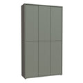 Alice Springs Tall Shoe Cabinet with 6 Doors Push-to-Open in Sage Green