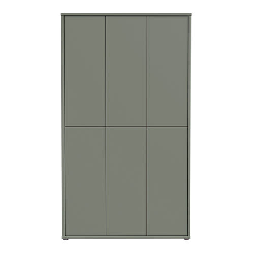 Alice Springs Tall Shoe Cabinet with 6 Doors Push-to-Open in Sage Green