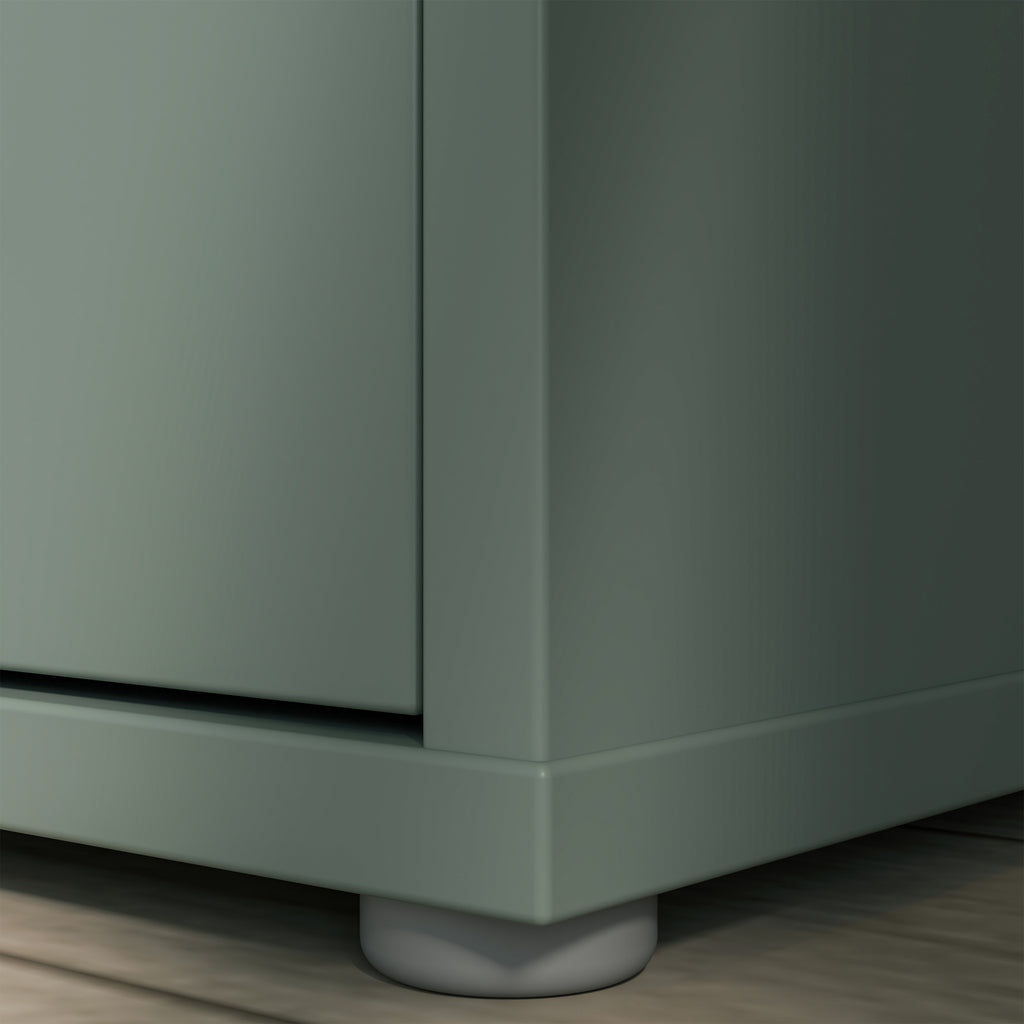 Alice Springs Tall Shoe Cabinet with 6 Doors Push-to-Open in Sage Green