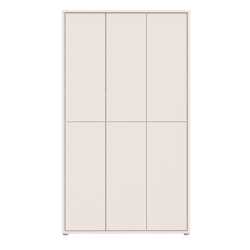Alice Springs Tall Shoe Cabinet with 6 Doors Push-to-Open in Sand