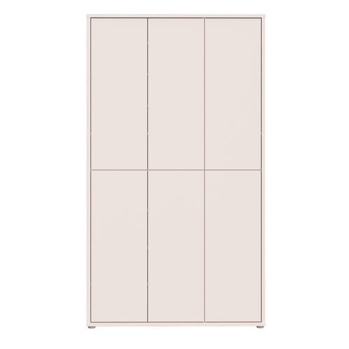 Alice Springs Tall Shoe Cabinet with 6 Doors Push-to-Open in Sand