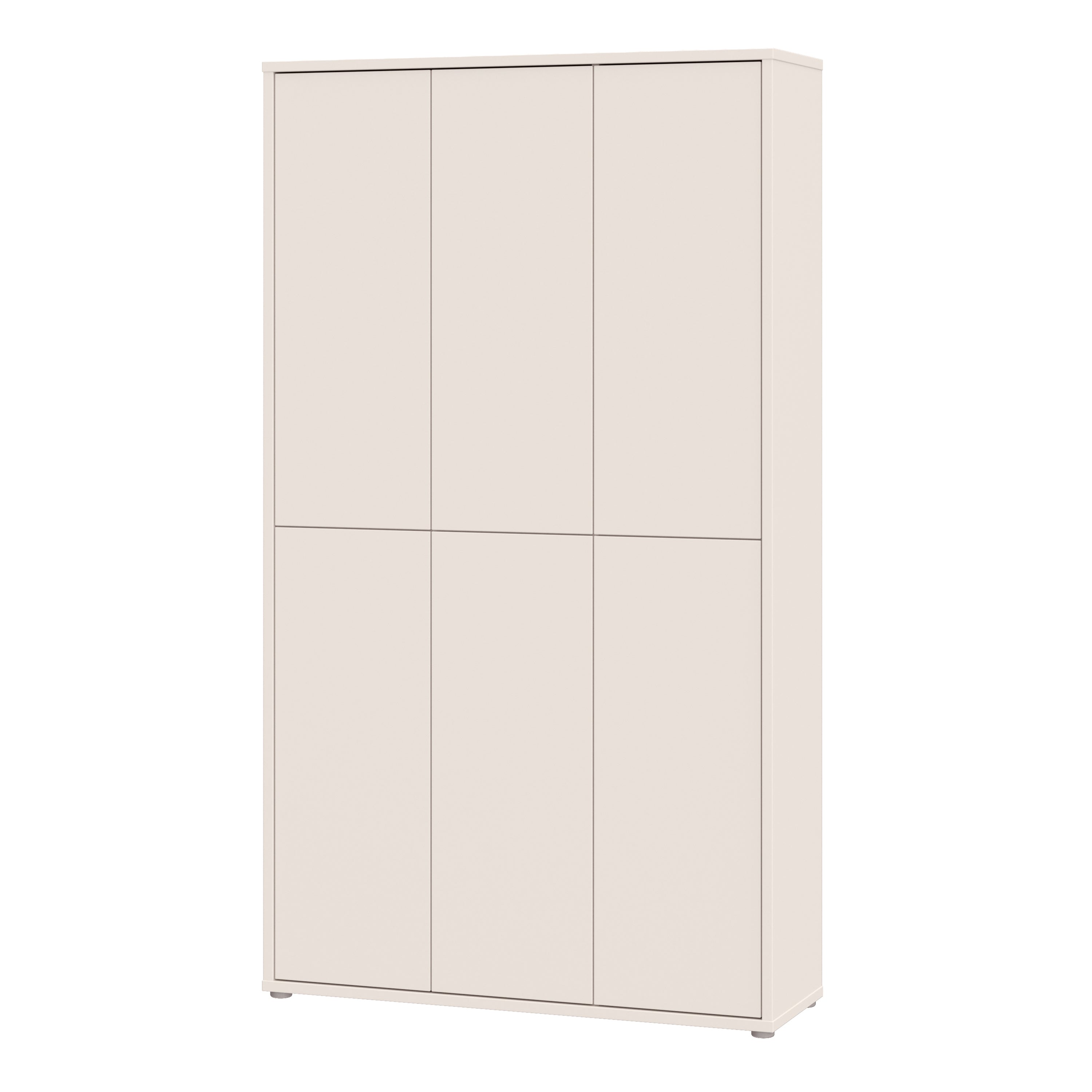 Alice Springs Tall Shoe Cabinet with 6 Doors Push-to-Open in Sand