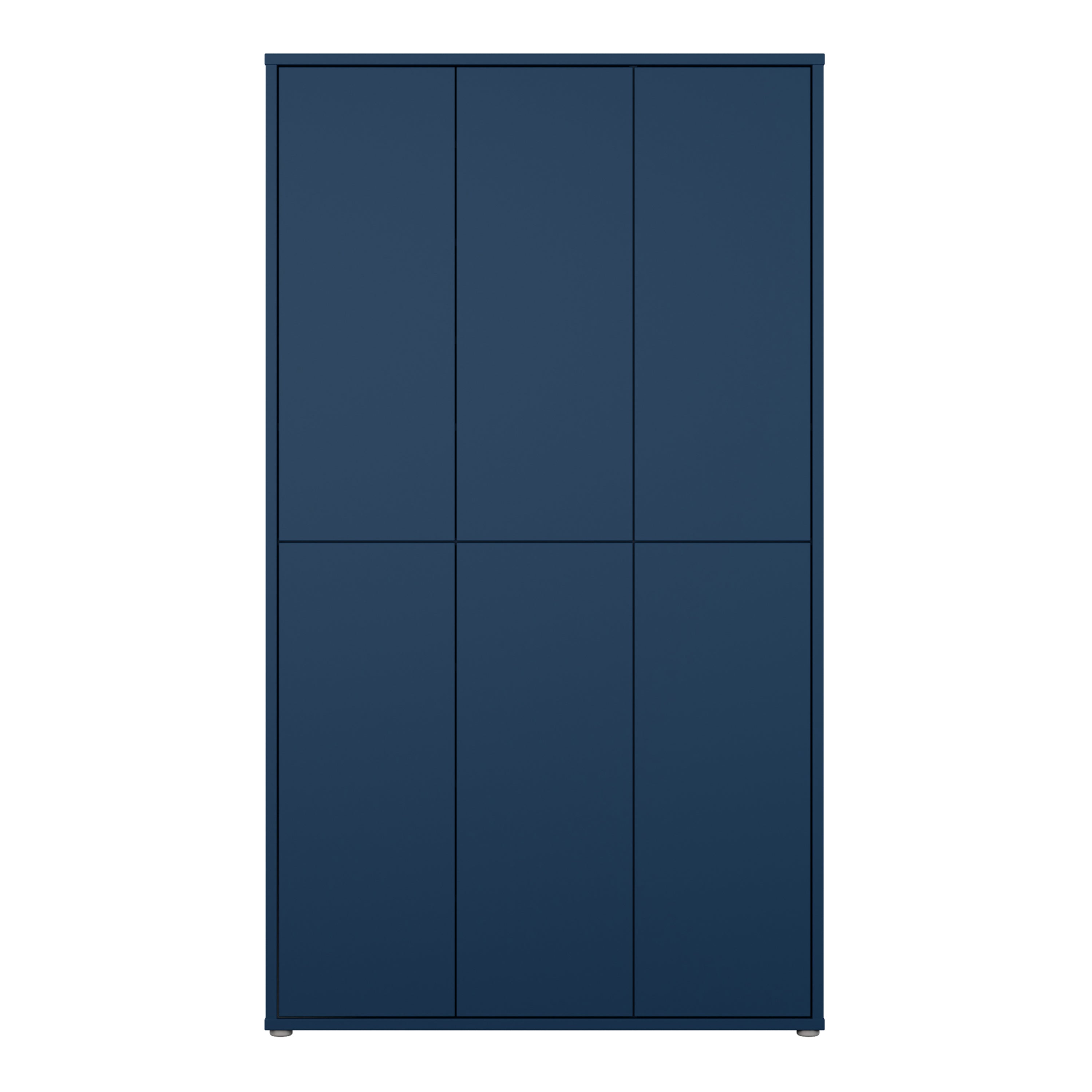 Alice Springs Tall Shoe Cabinet with 6 Doors Push-to-Open in Night Blue