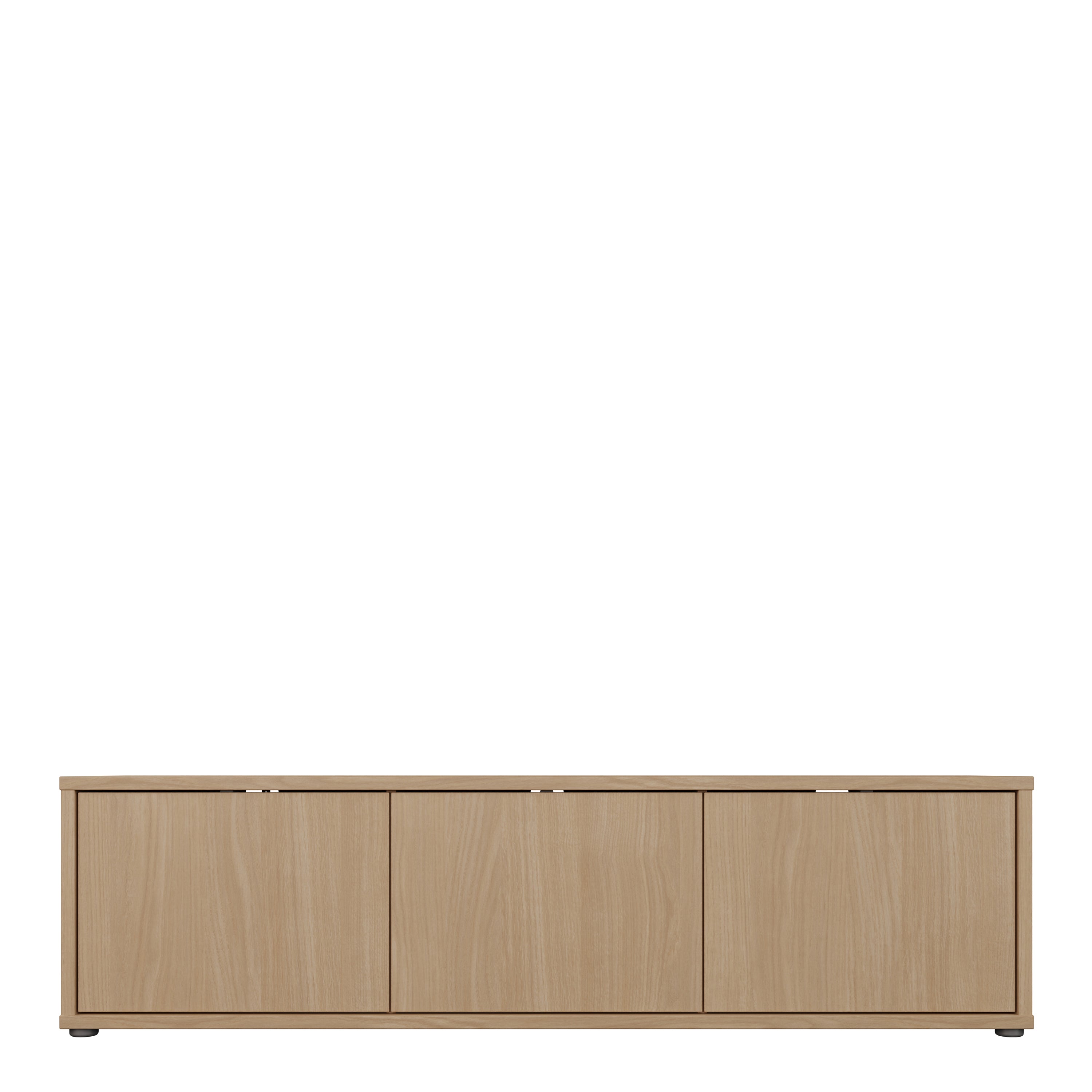 Alice Springs Wide TV Cabinet with 3 Doors Push-to-Open in Elegancia Oak
