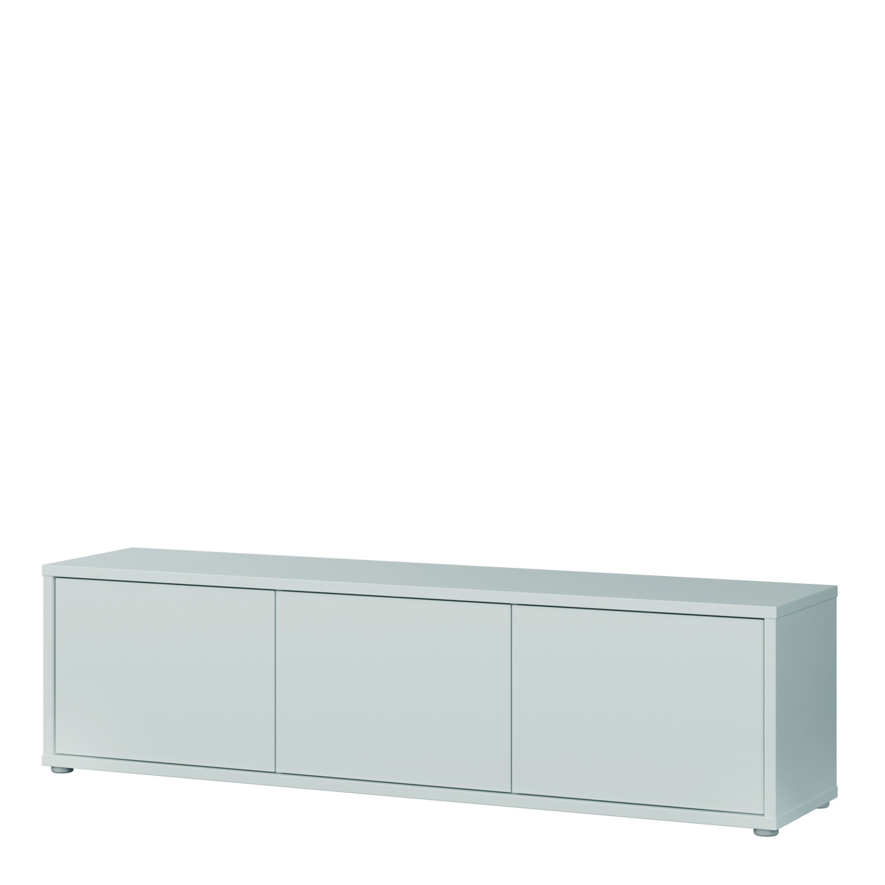 Alice Springs Wide TV Cabinet with 3 Doors Push-to-Open in Light Grey