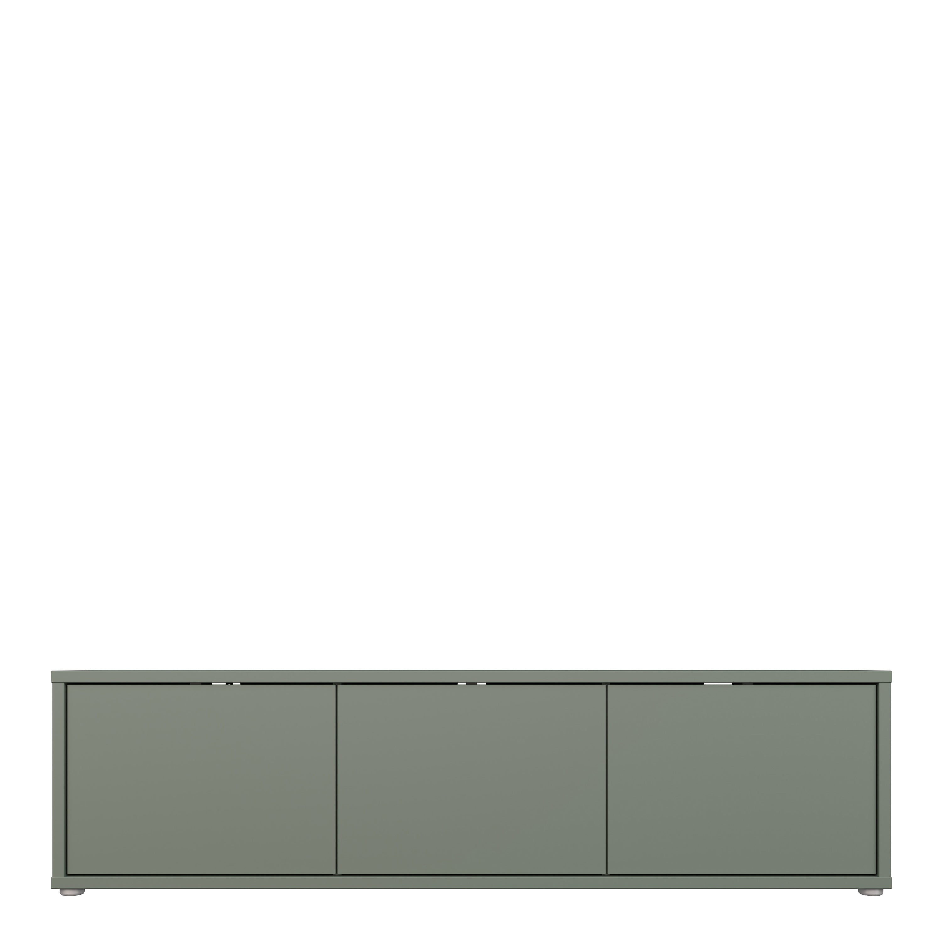 Alice Springs Wide TV Cabinet with 3 Doors Push-to-Open in Sage Green